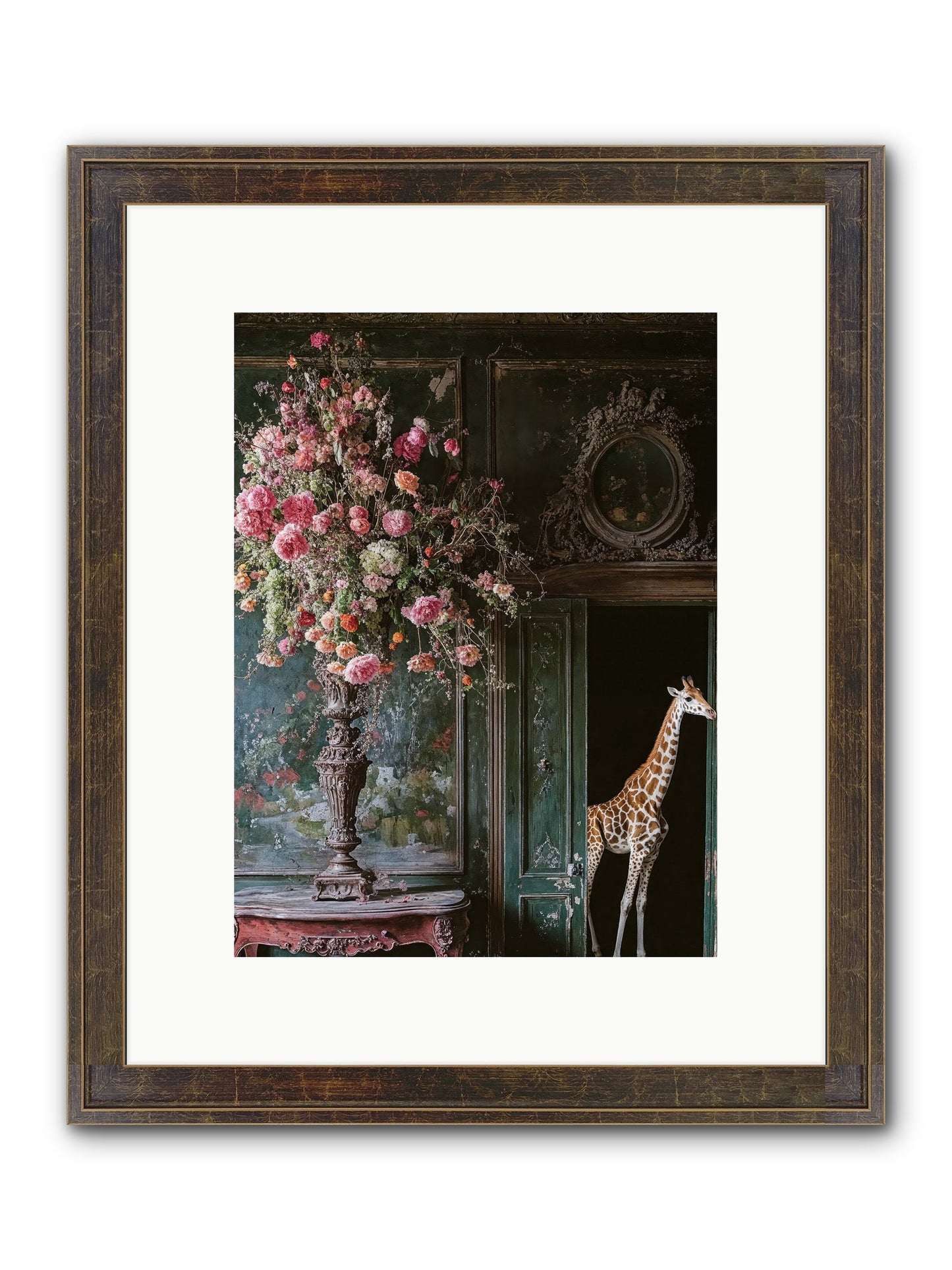 Whispered Entrance Framed Print - Slimwoods Black/Gold 9x12