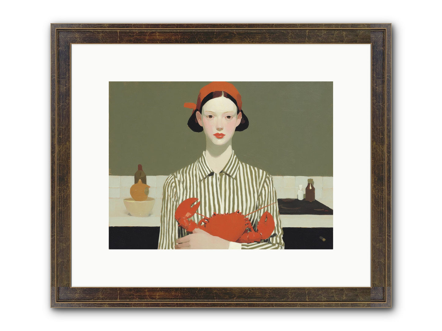 Whispered Lines Framed Print - Slimwoods Black/Gold 12x9