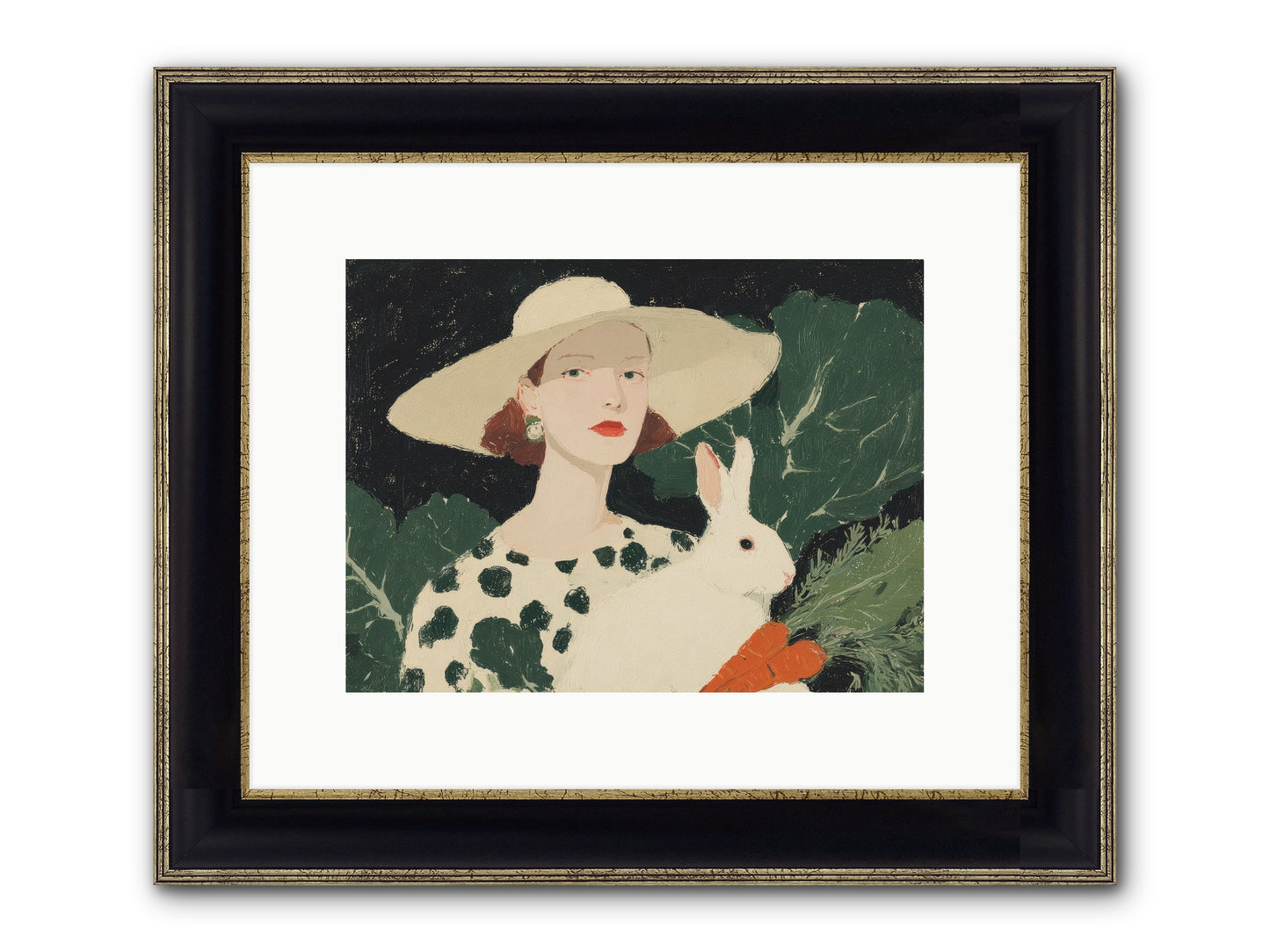 Whispered Promises Framed Print - Black & Gold 12x9