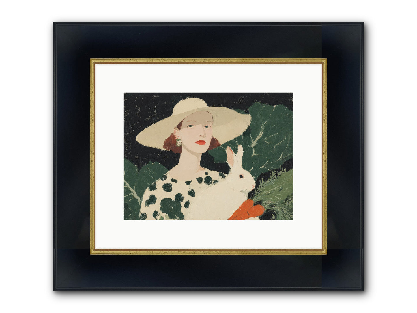 Whispered Promises Framed Print - Wide Black w/Gold 12x9