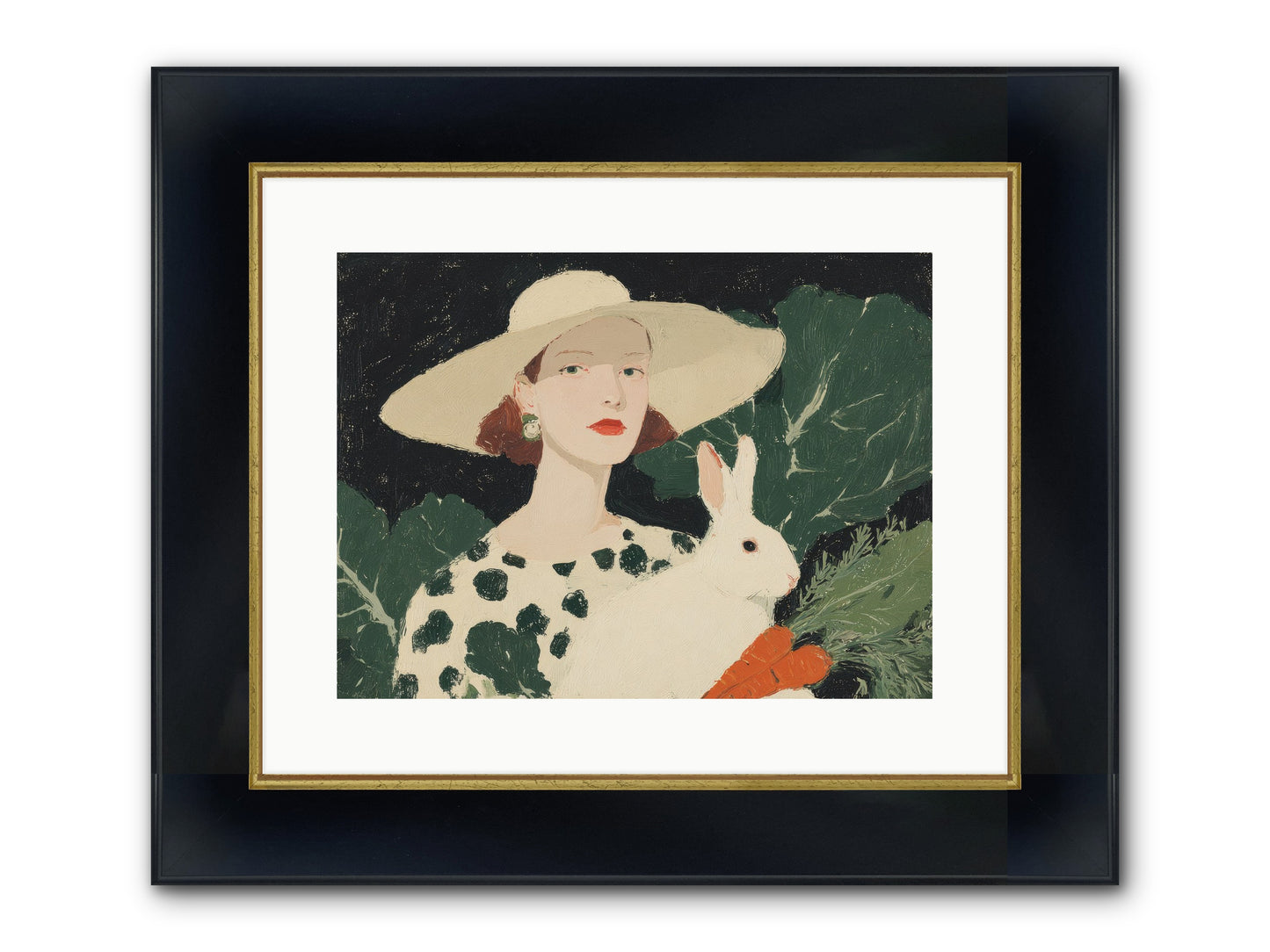 Whispered Promises Framed Print - Wide Black w/Gold 16x12