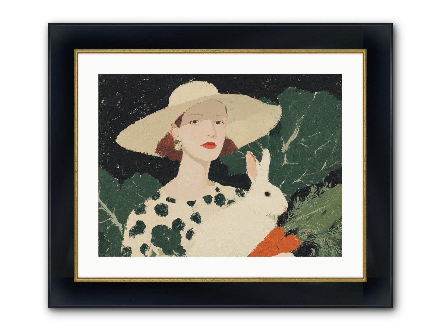 Whispered Promises Framed Print - Wide Black w/Gold 24x18
