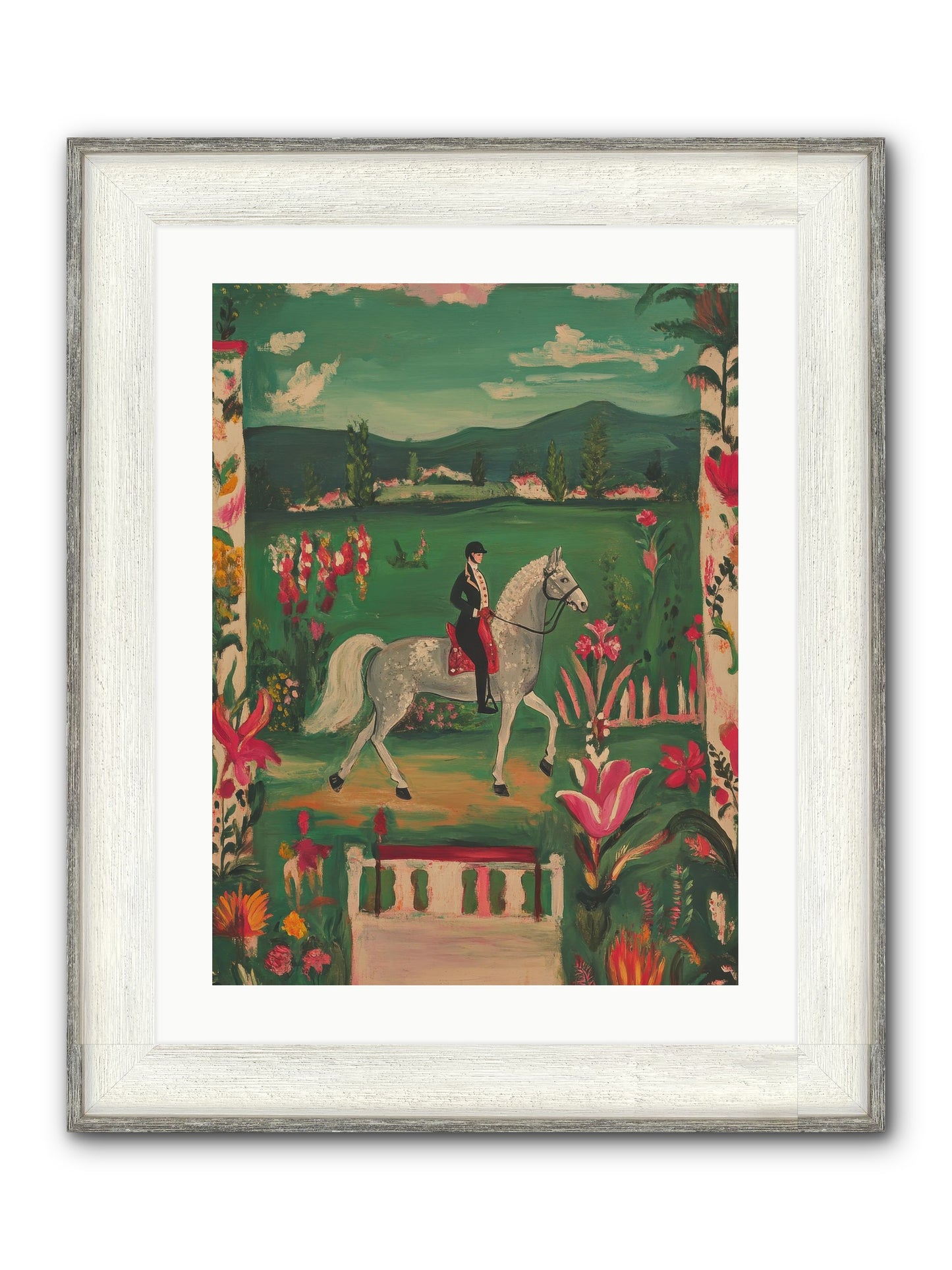 Whispering Field Notes Framed Print - Driftwood White 18x24