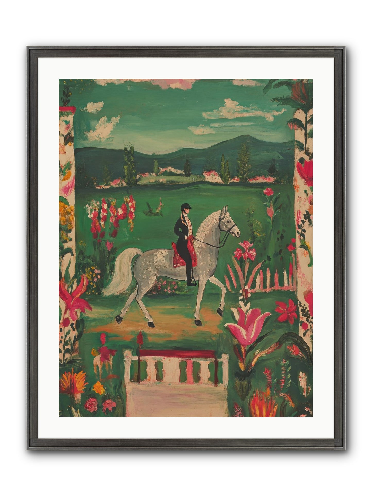 Whispering Field Notes Framed Print - Slimwoods Black/Silver 24x32