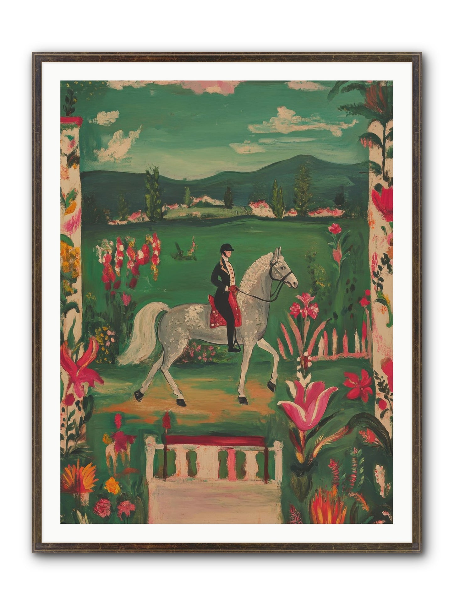 Whispering Field Notes Framed Print - Slimwoods Black/Gold 36x48