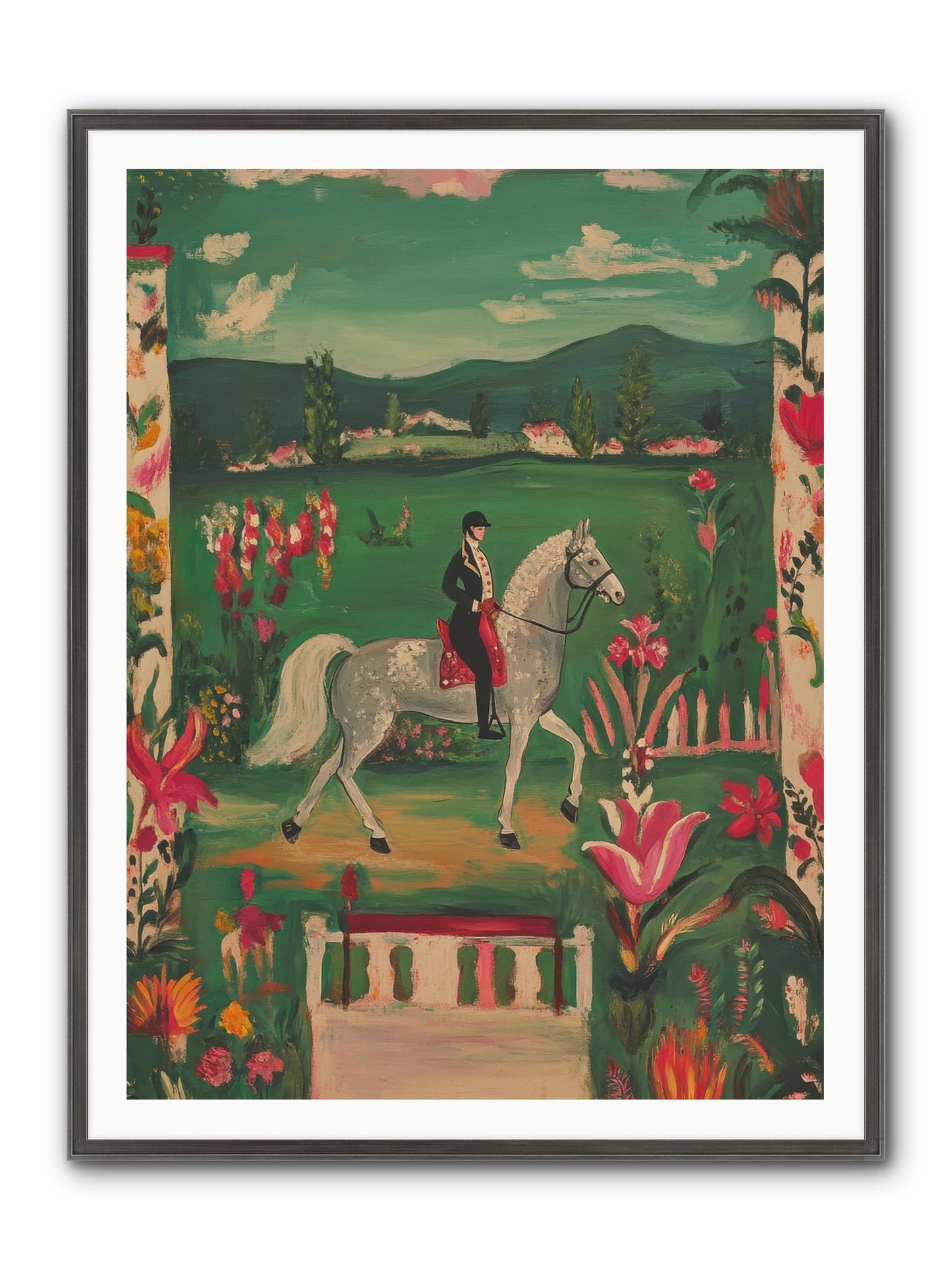 Whispering Field Notes Framed Print - Slimwoods Black/Silver 36x48