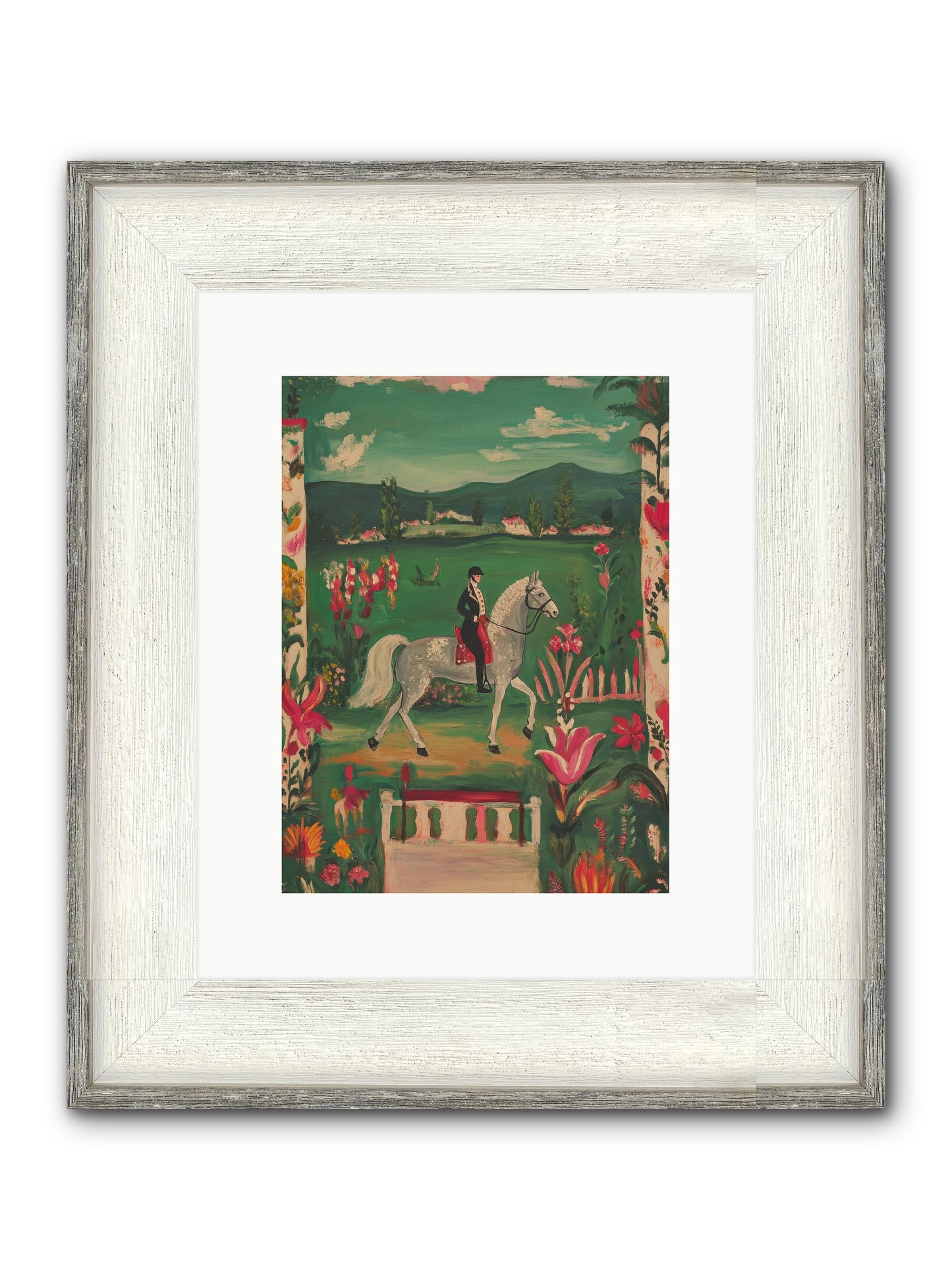 Whispering Field Notes Framed Print - Driftwood White 9x12