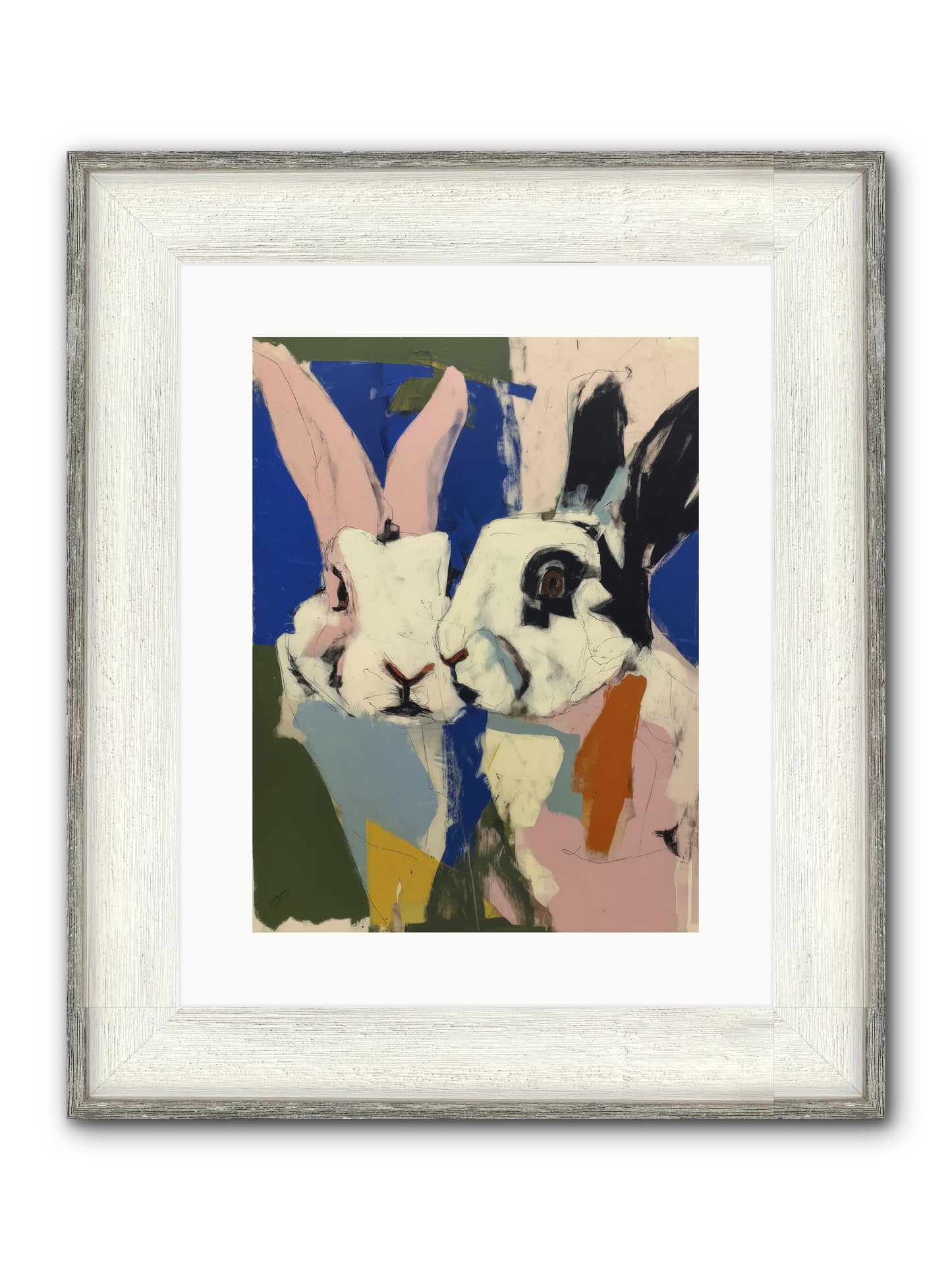 Whispering Nuzzle Framed Print - Driftwood White 12x16