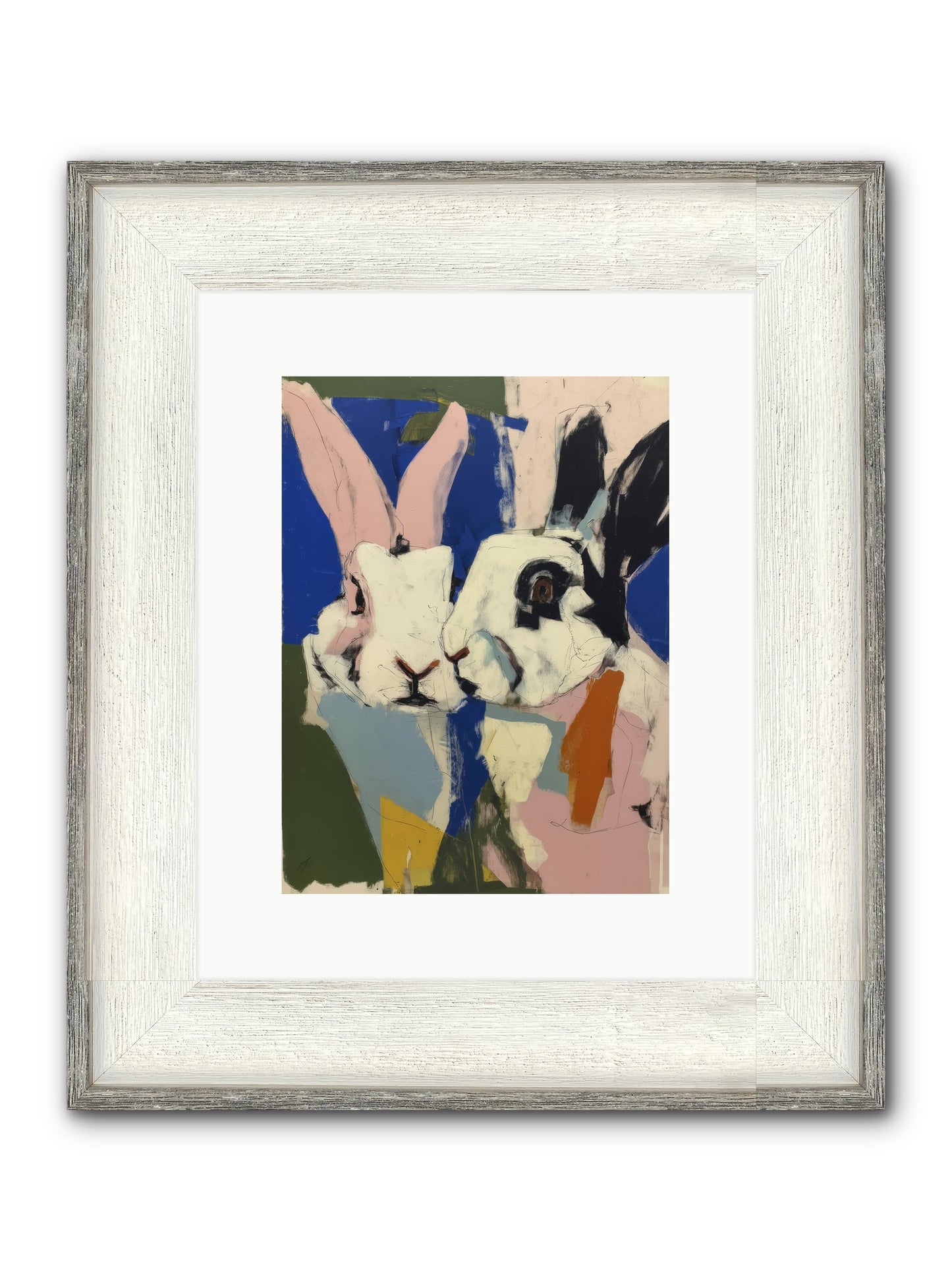 Whispering Nuzzle Framed Print - Driftwood White 9x12