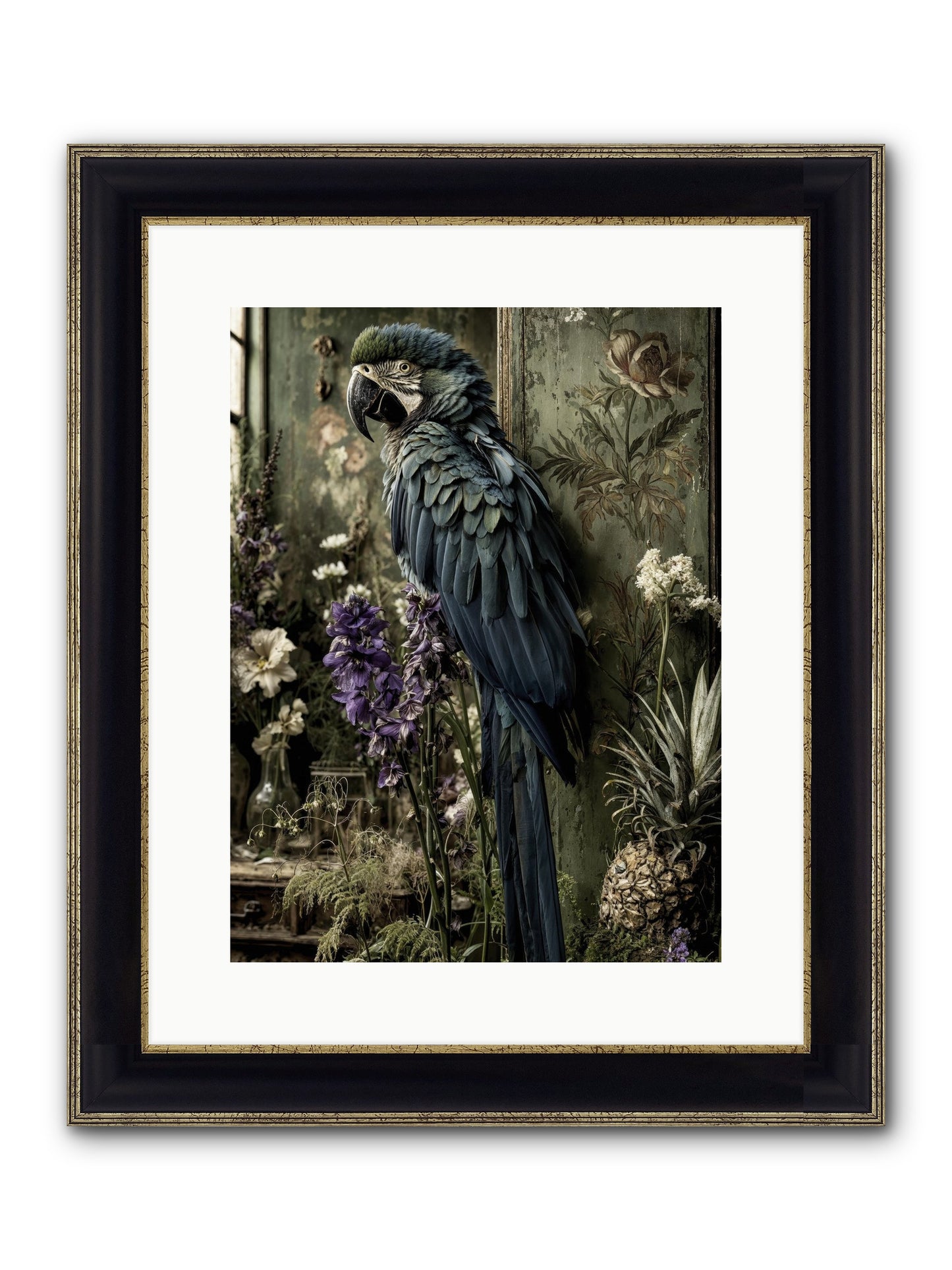 Whisperlight Framed Print - Black & Gold 12x16