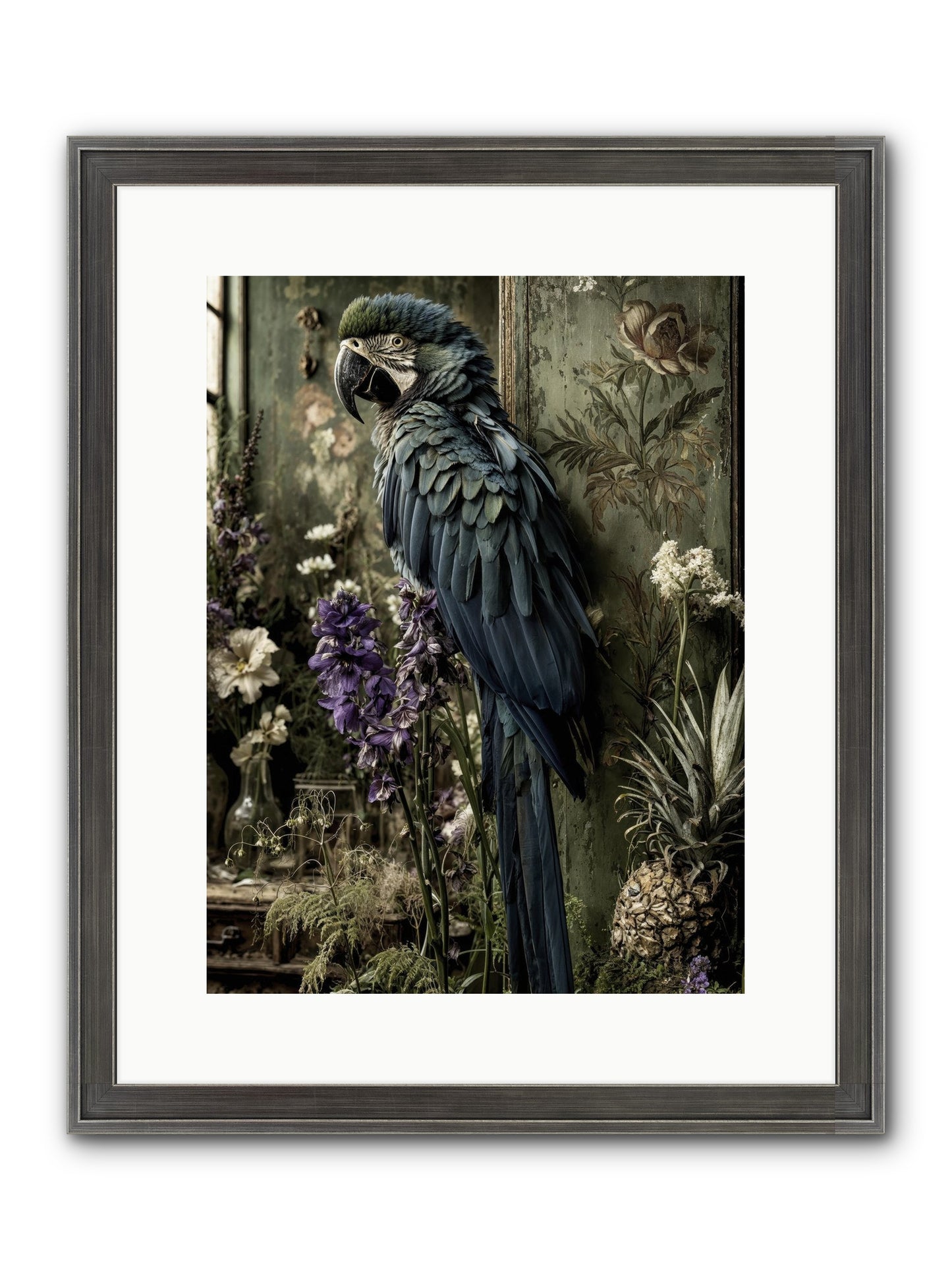 Whisperlight Framed Print - Slimwoods Black/Silver 12x16