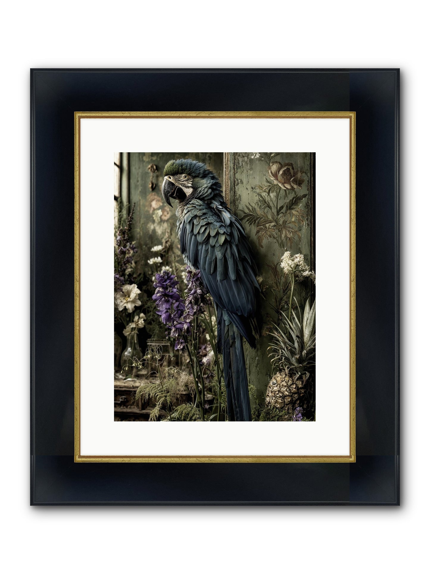 Whisperlight Framed Print - Wide Black w/Gold 12x16