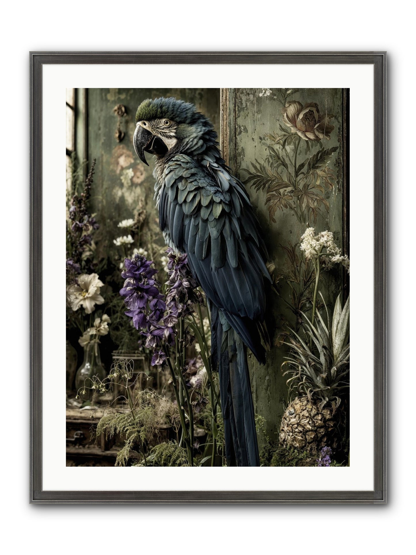 Whisperlight Framed Print - Slimwoods Black/Silver 24x32