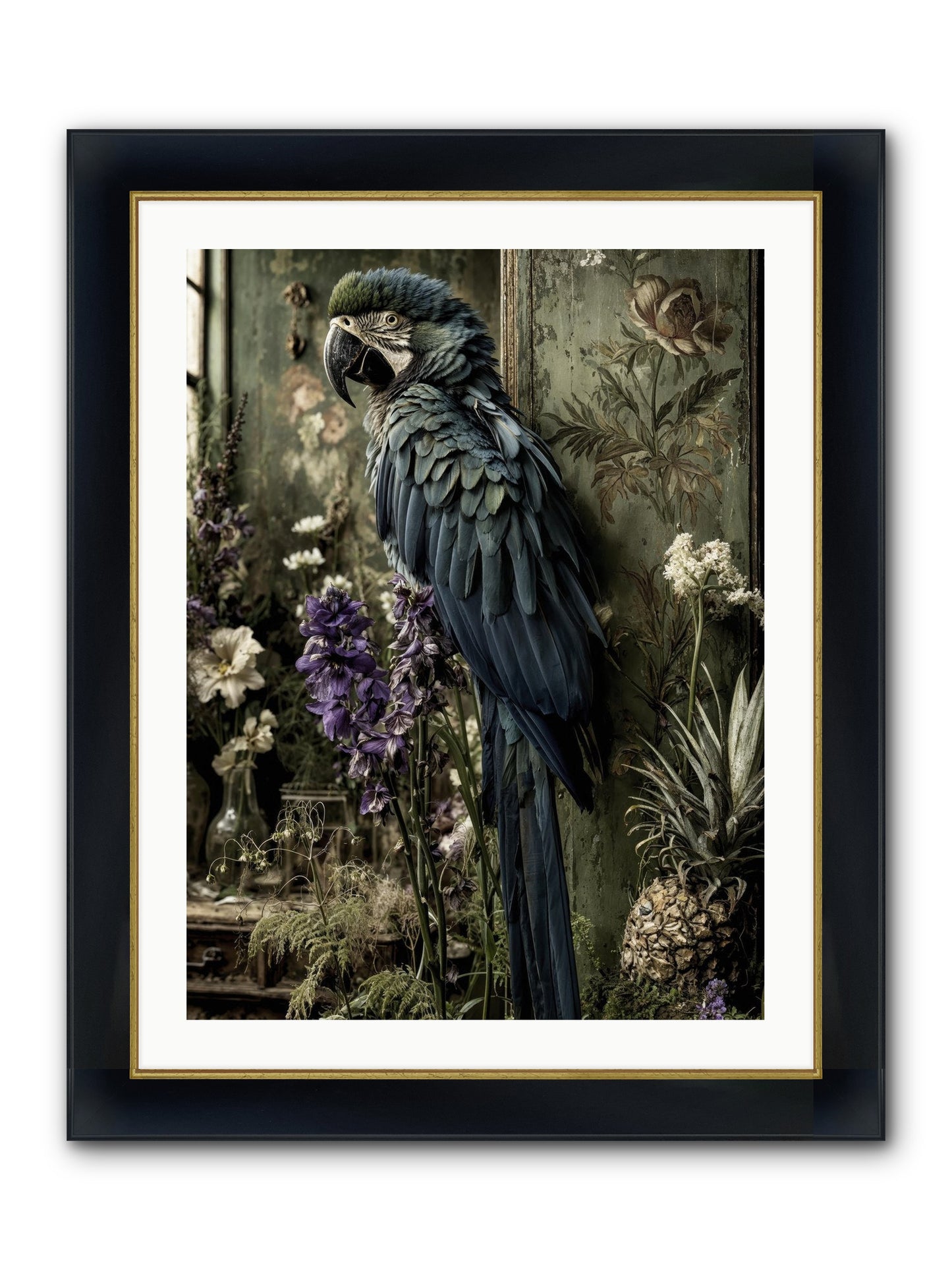 Whisperlight Framed Print - Wide Black w/Gold 24x32