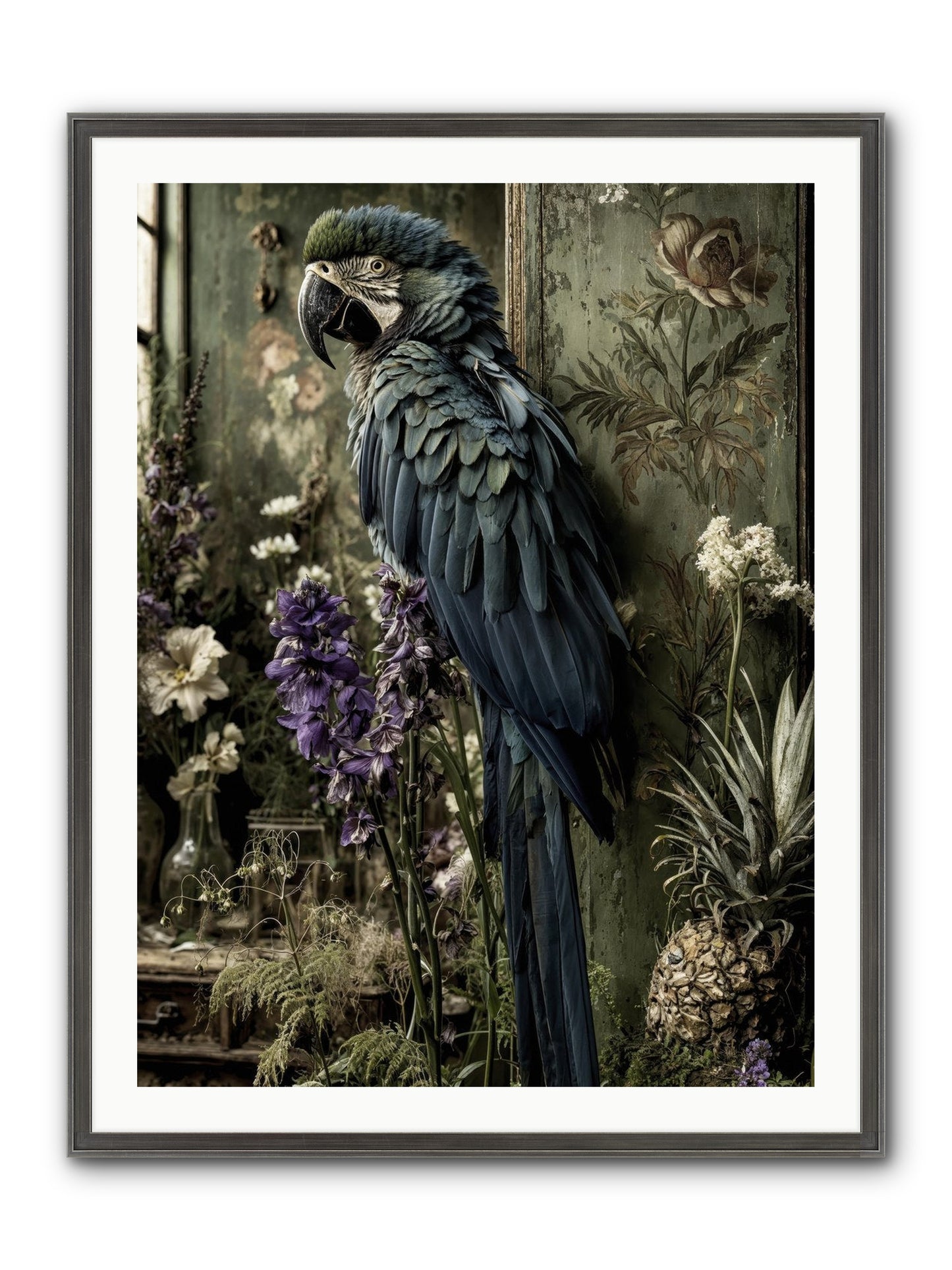 Whisperlight Framed Print - Slimwoods Black/Silver 30x40