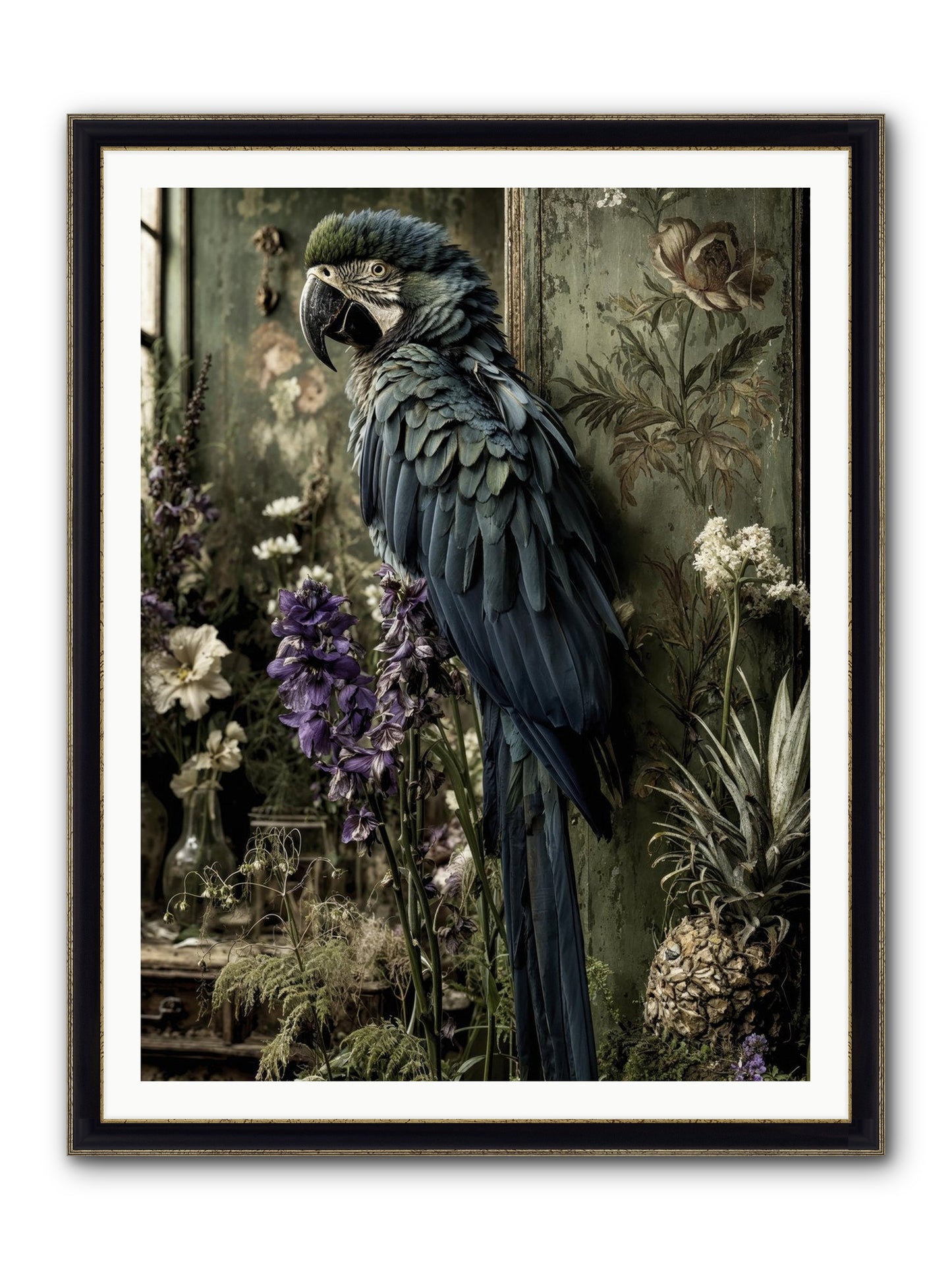 Whisperlight Framed Print - Black & Gold 36x48