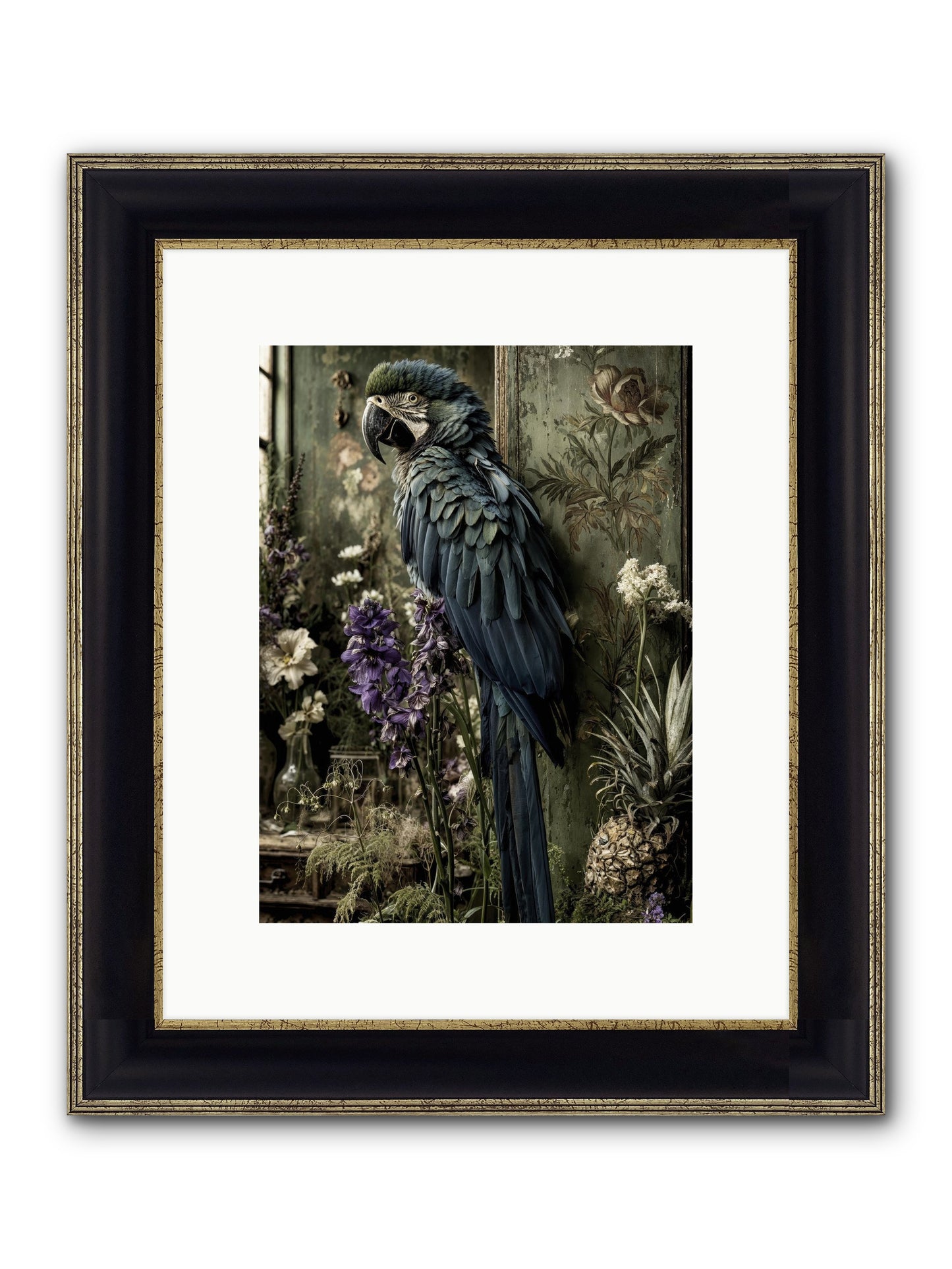 Whisperlight Framed Print - Black & Gold 9x12