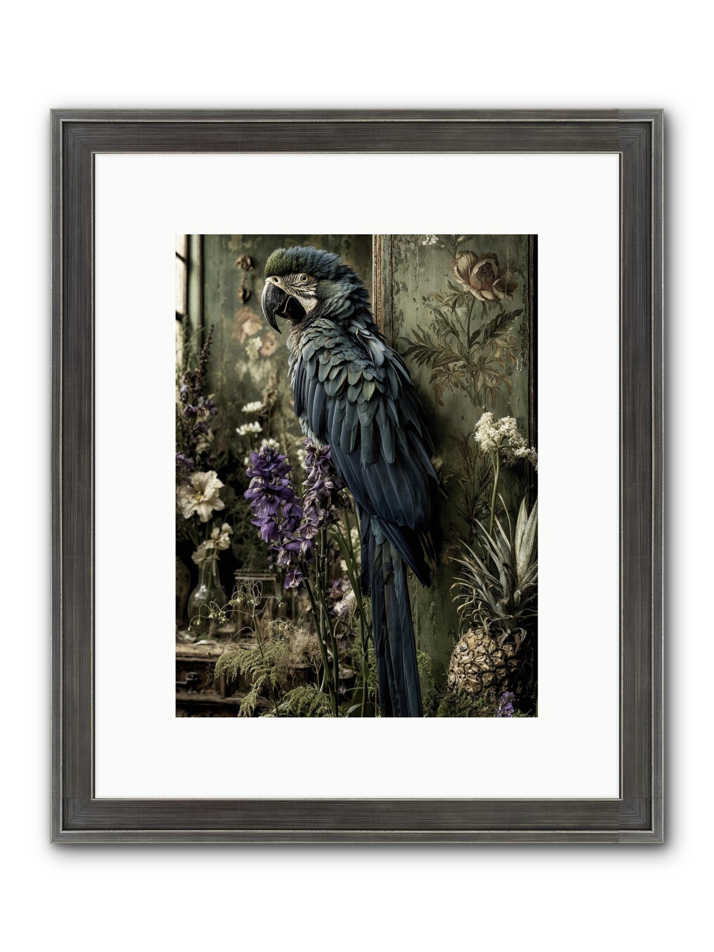 Whisperlight Framed Print - Slimwoods Black/Silver 9x12