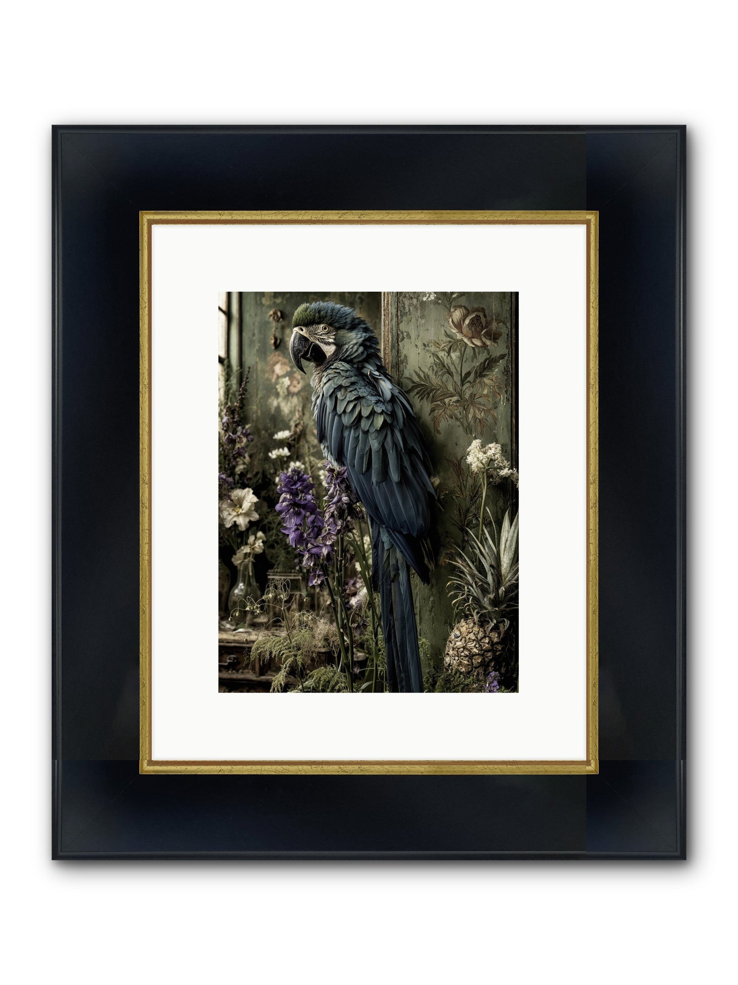 Whisperlight Framed Print - Wide Black w/Gold 9x12