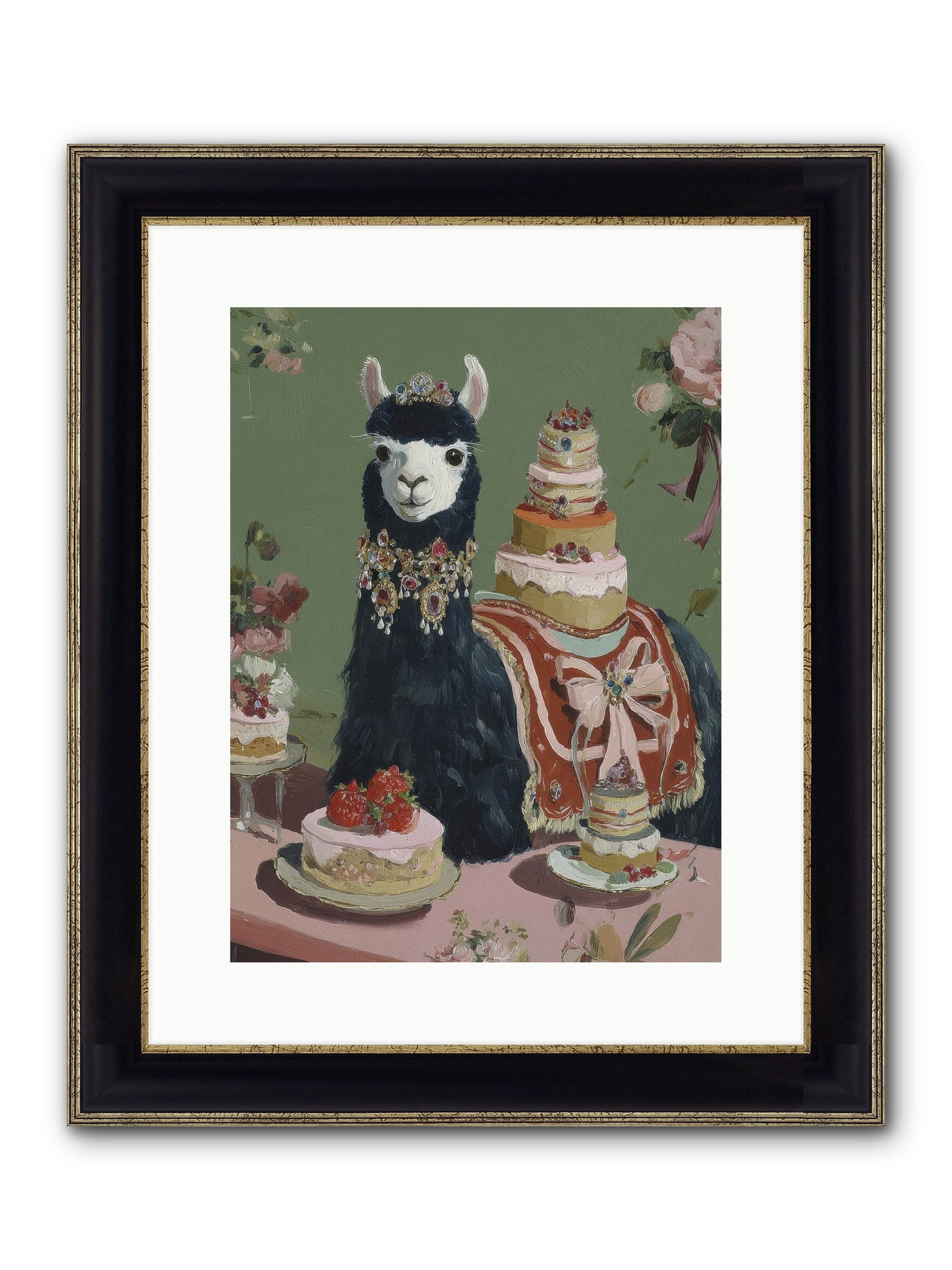 Whispers Of Delight Framed Print - Black & Gold 12x16