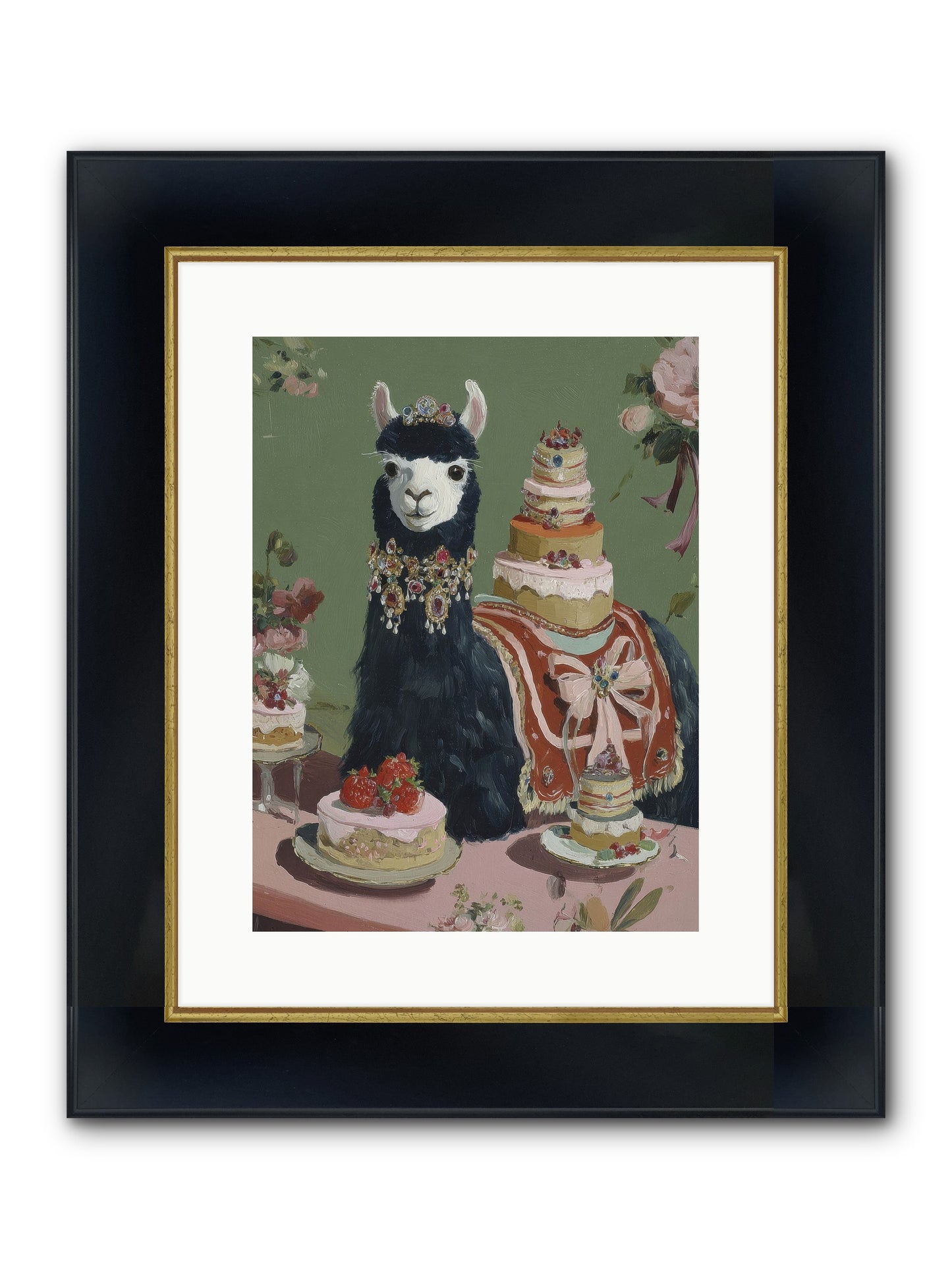 Whispers Of Delight Framed Print - Wide Black w/Gold 12x16