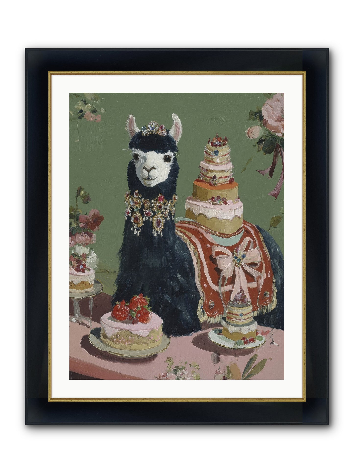 Whispers Of Delight Framed Print - Wide Black w/Gold 24x32