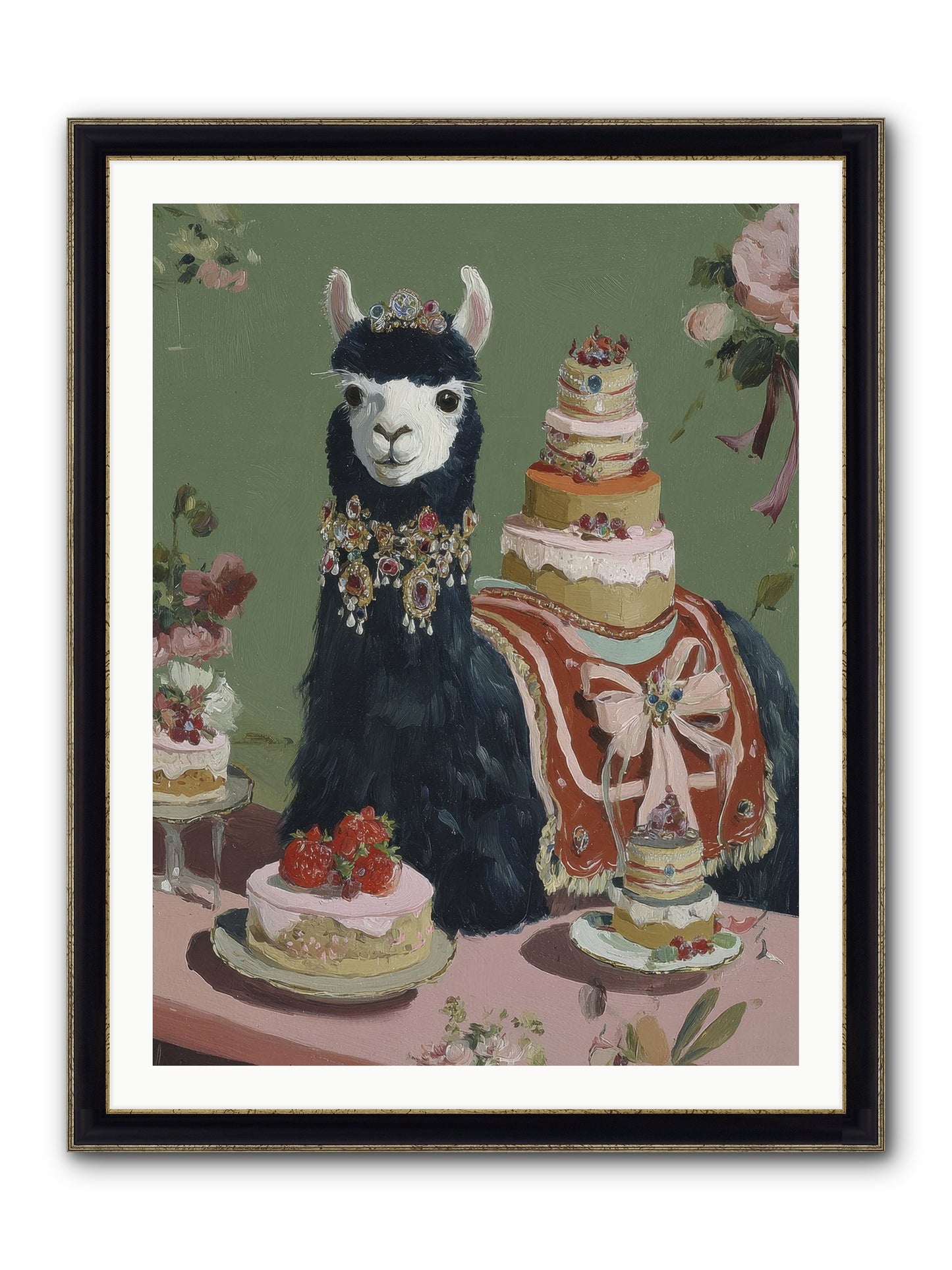 Whispers Of Delight Framed Print - Black & Gold 30x40