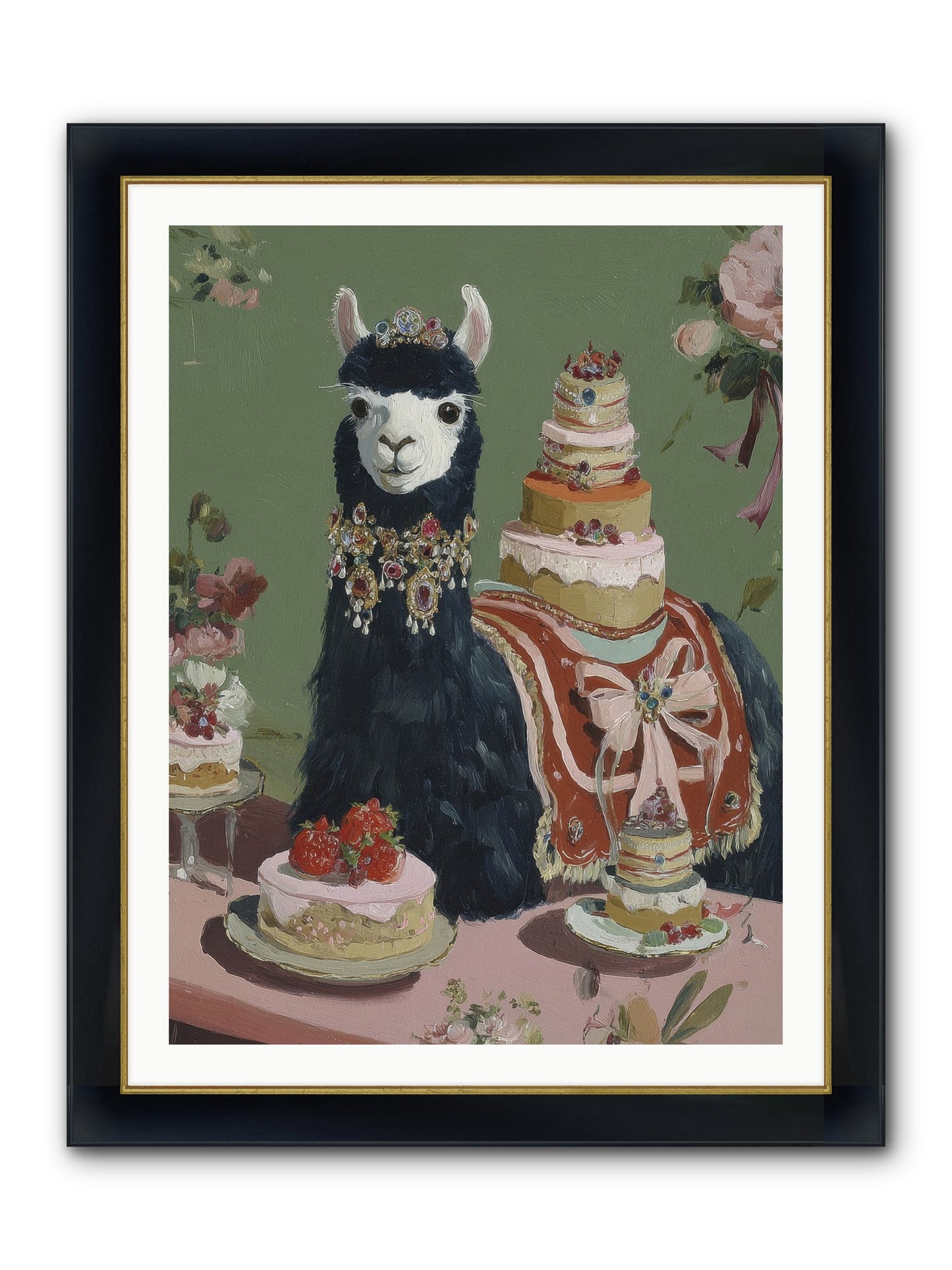 Whispers Of Delight Framed Print - Wide Black w/Gold 30x40