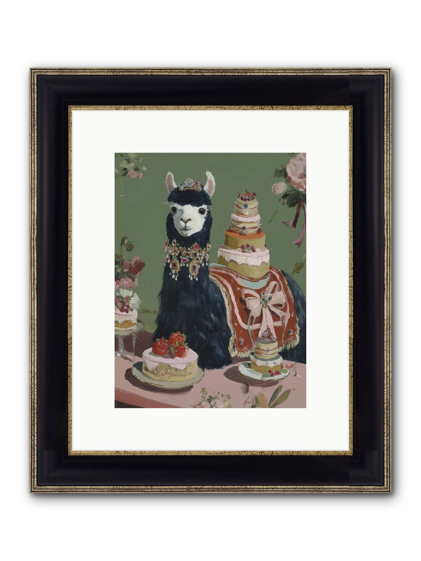 Whispers Of Delight Framed Print - Black & Gold 9x12