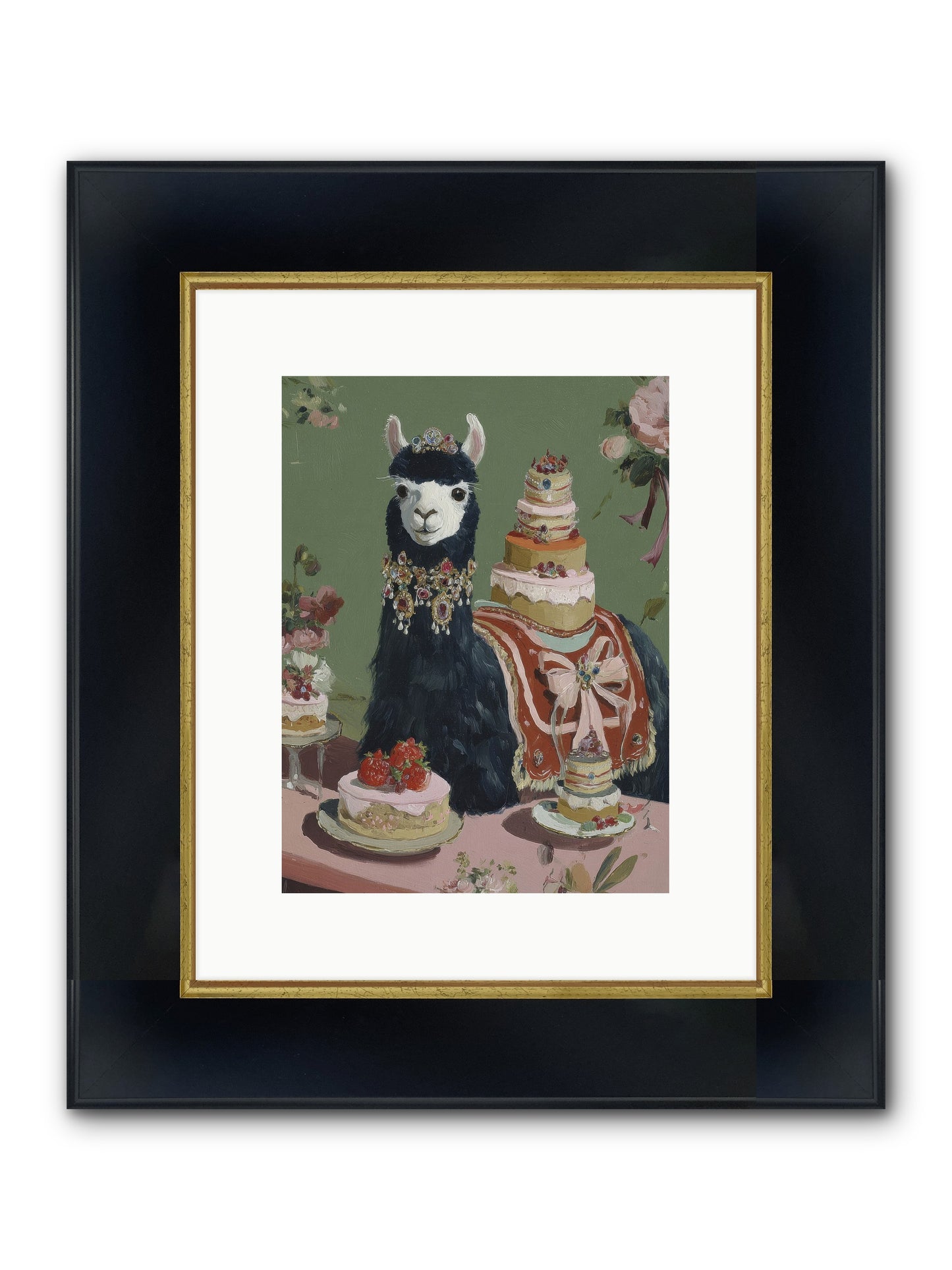 Whispers Of Delight Framed Print - Wide Black w/Gold 9x12