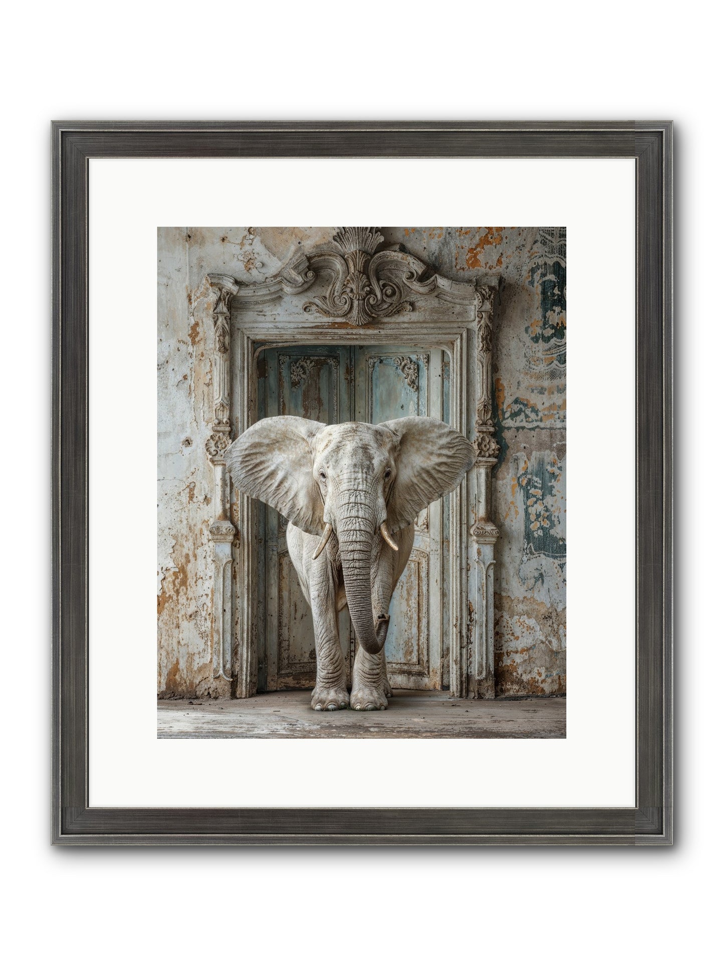 Whispers Of Monsoon And Mist Framed Print - Slimwoods Black/Silver 12x15