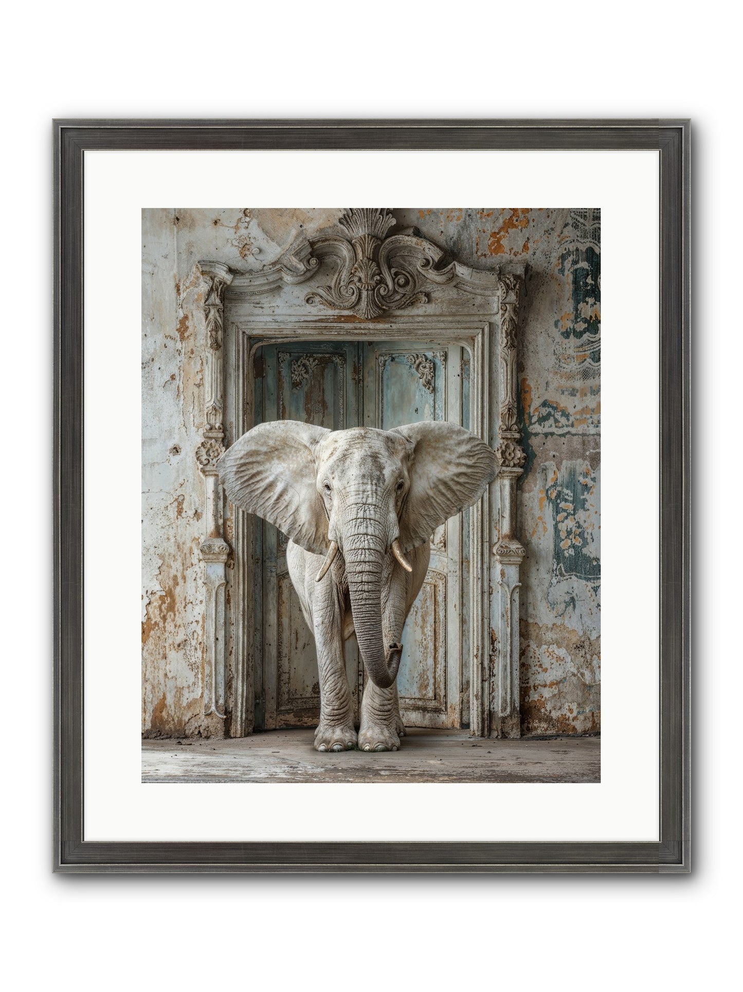 Whispers Of Monsoon And Mist Framed Print - Slimwoods Black/Silver 16x20