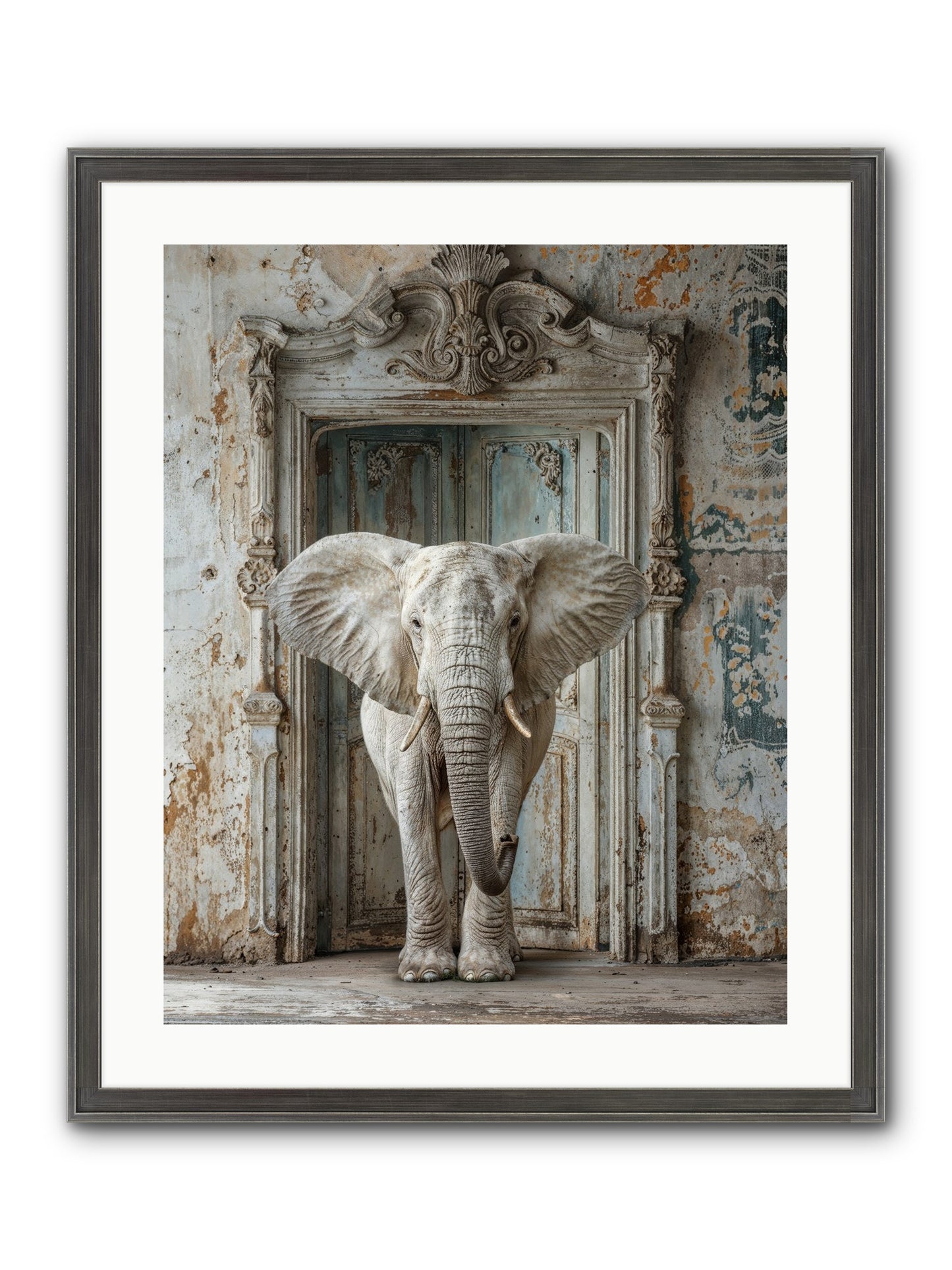 Whispers Of Monsoon And Mist Framed Print - Slimwoods Black/Silver 20x25