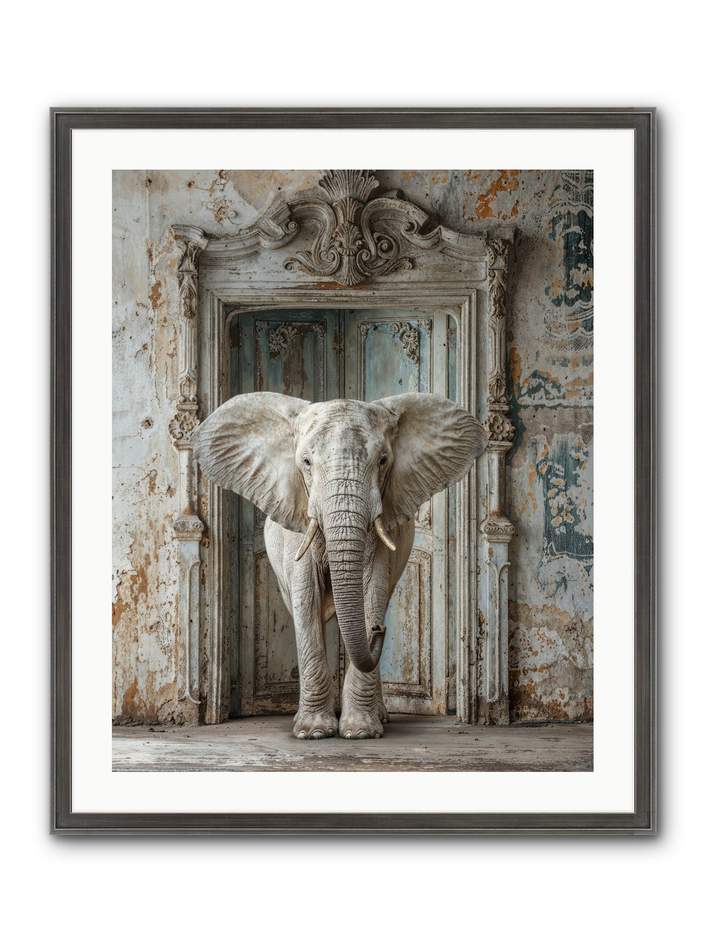 Whispers Of Monsoon And Mist Framed Print - Slimwoods Black/Silver 24x30