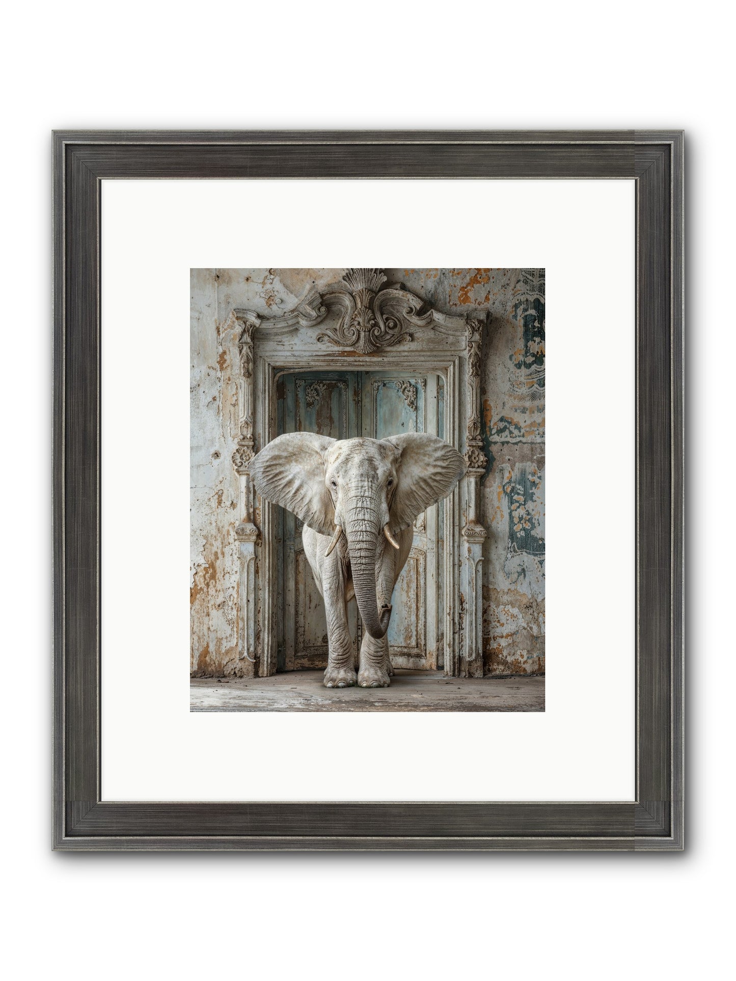 Whispers Of Monsoon And Mist Framed Print - Slimwoods Black/Silver 8x10