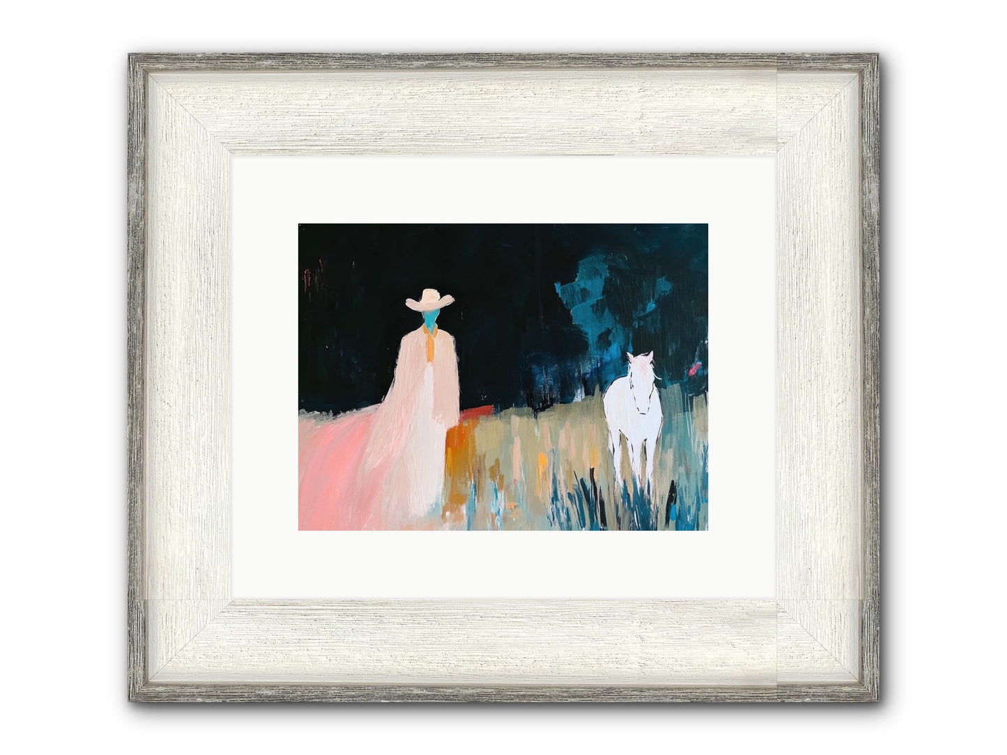 Whispers Of The Plains Framed Print - Driftwood White 12x9