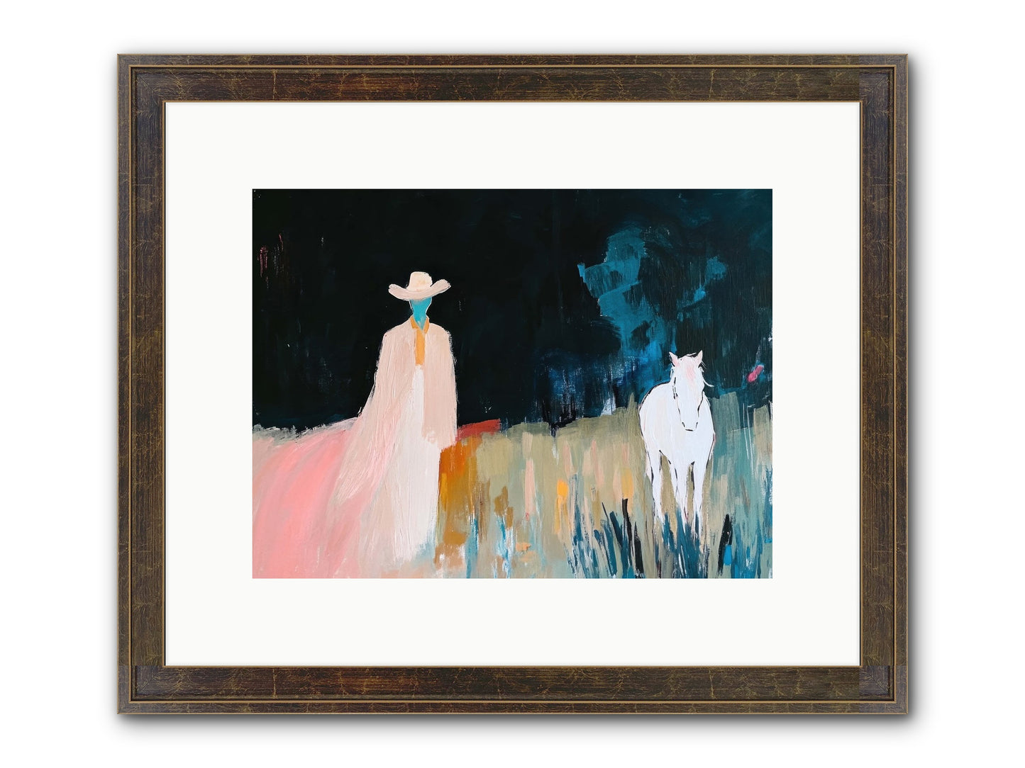 Whispers Of The Plains Framed Print - Slimwoods Black/Gold 12x9