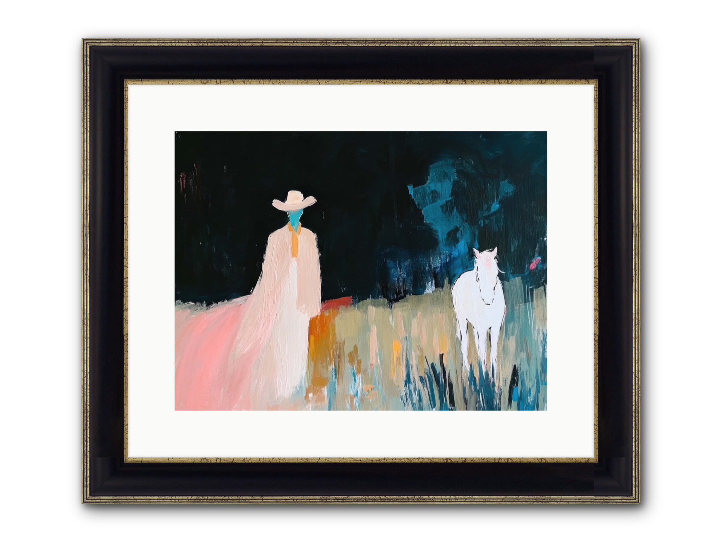 Whispers Of The Plains Framed Print - Black & Gold 16x12
