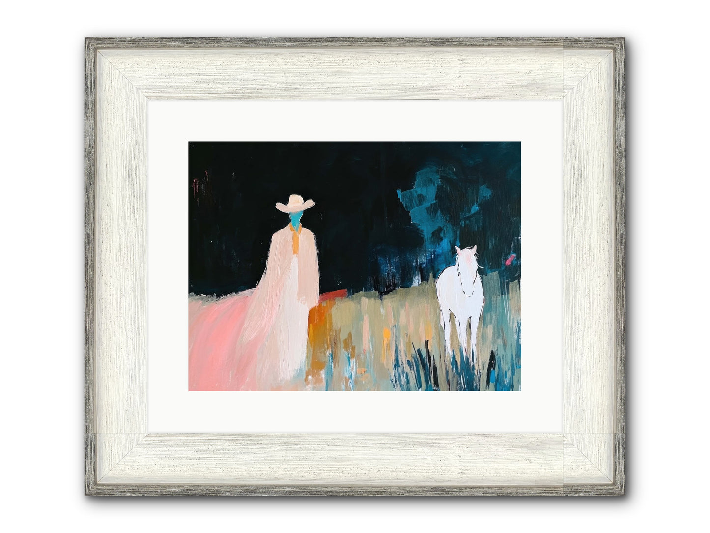 Whispers Of The Plains Framed Print - Driftwood White 16x12