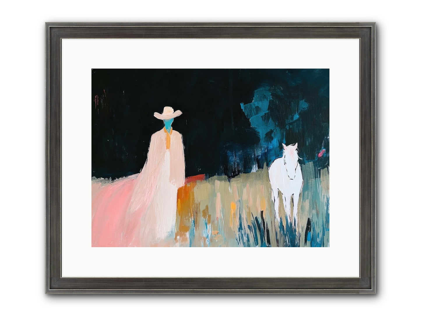 Whispers Of The Plains Framed Print - Slimwoods Black/Silver 16x12