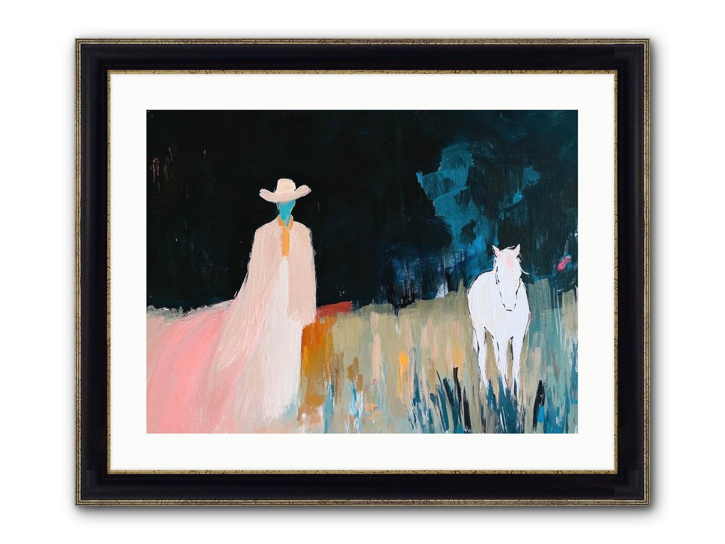 Whispers Of The Plains Framed Print - Black & Gold 24x18