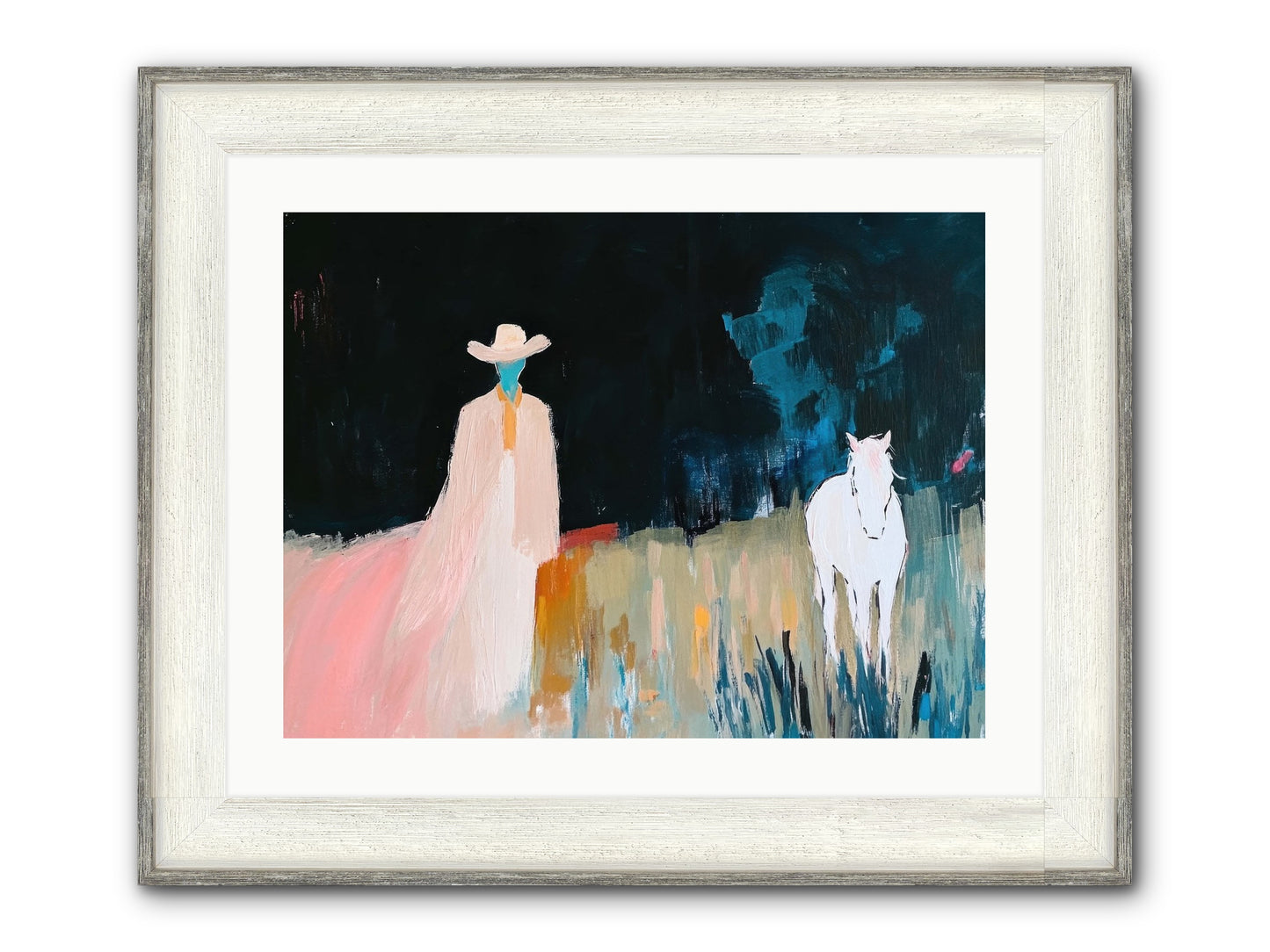 Whispers Of The Plains Framed Print - Driftwood White 24x18