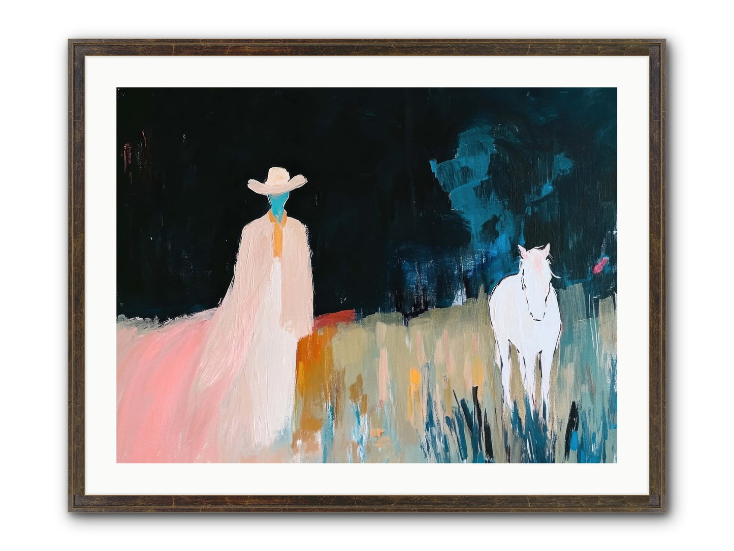 Whispers Of The Plains Framed Print - Slimwoods Black/Gold 32x24