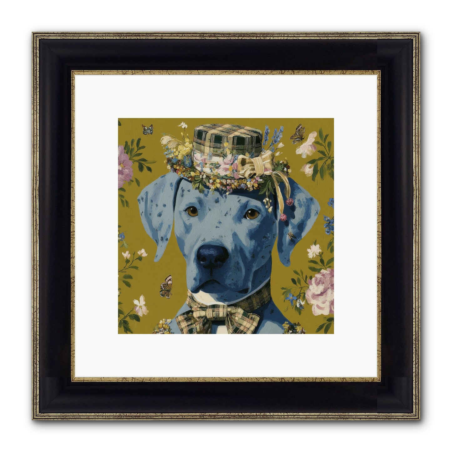 Whispers Of The Woodland Framed Print - Black & Gold 10x10