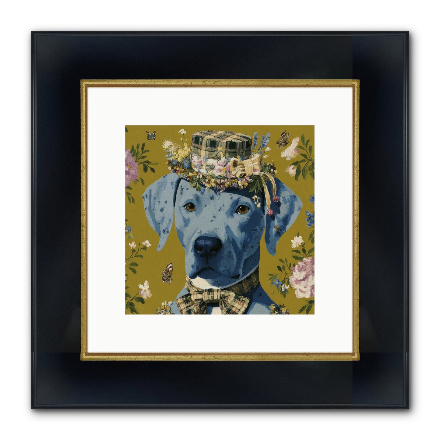 Whispers Of The Woodland Framed Print - Wide Black w/Gold 10x10