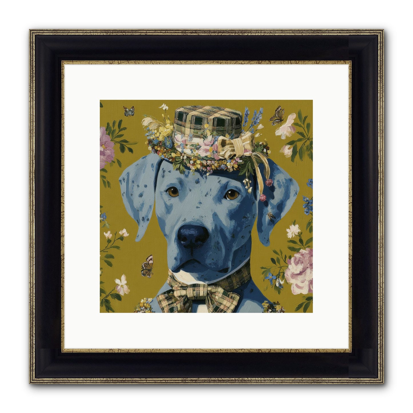 Whispers Of The Woodland Framed Print - Black & Gold 12x12