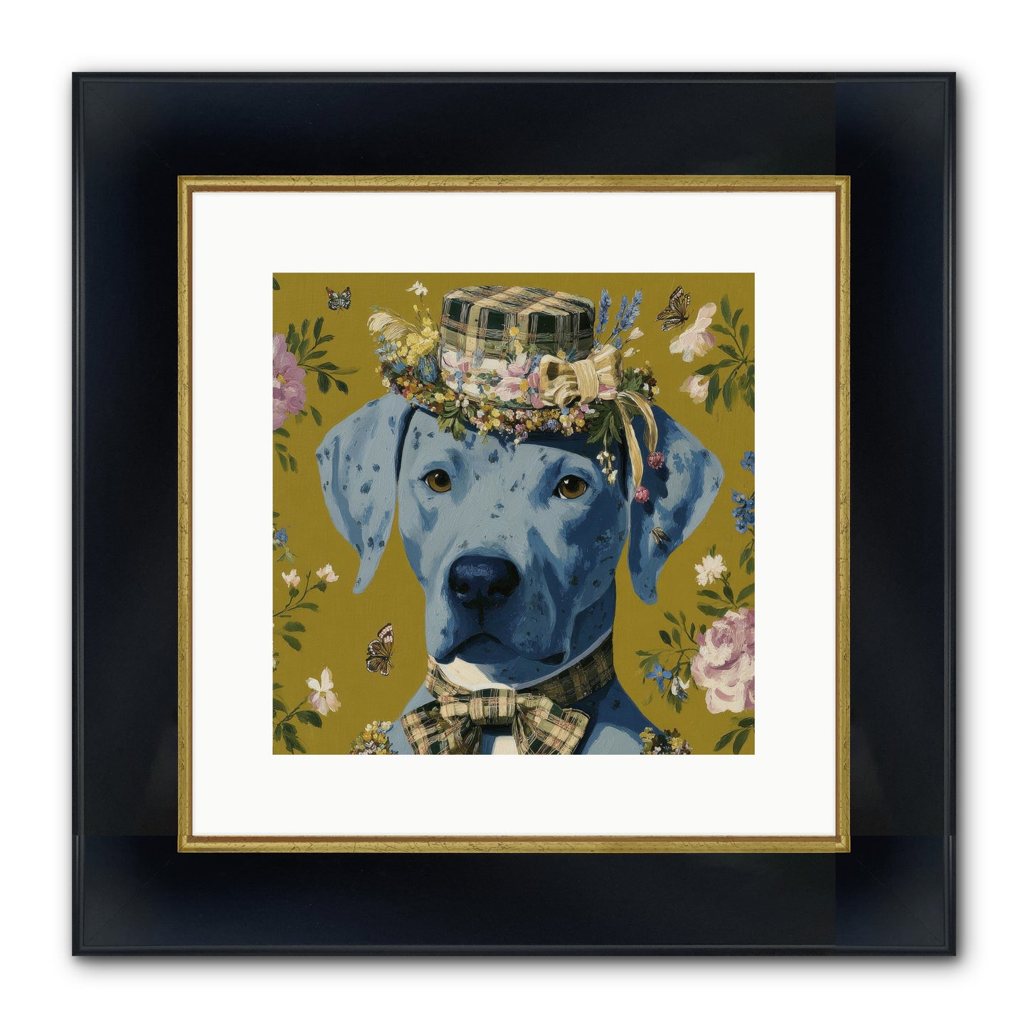 Whispers Of The Woodland Framed Print - Wide Black w/Gold 12x12