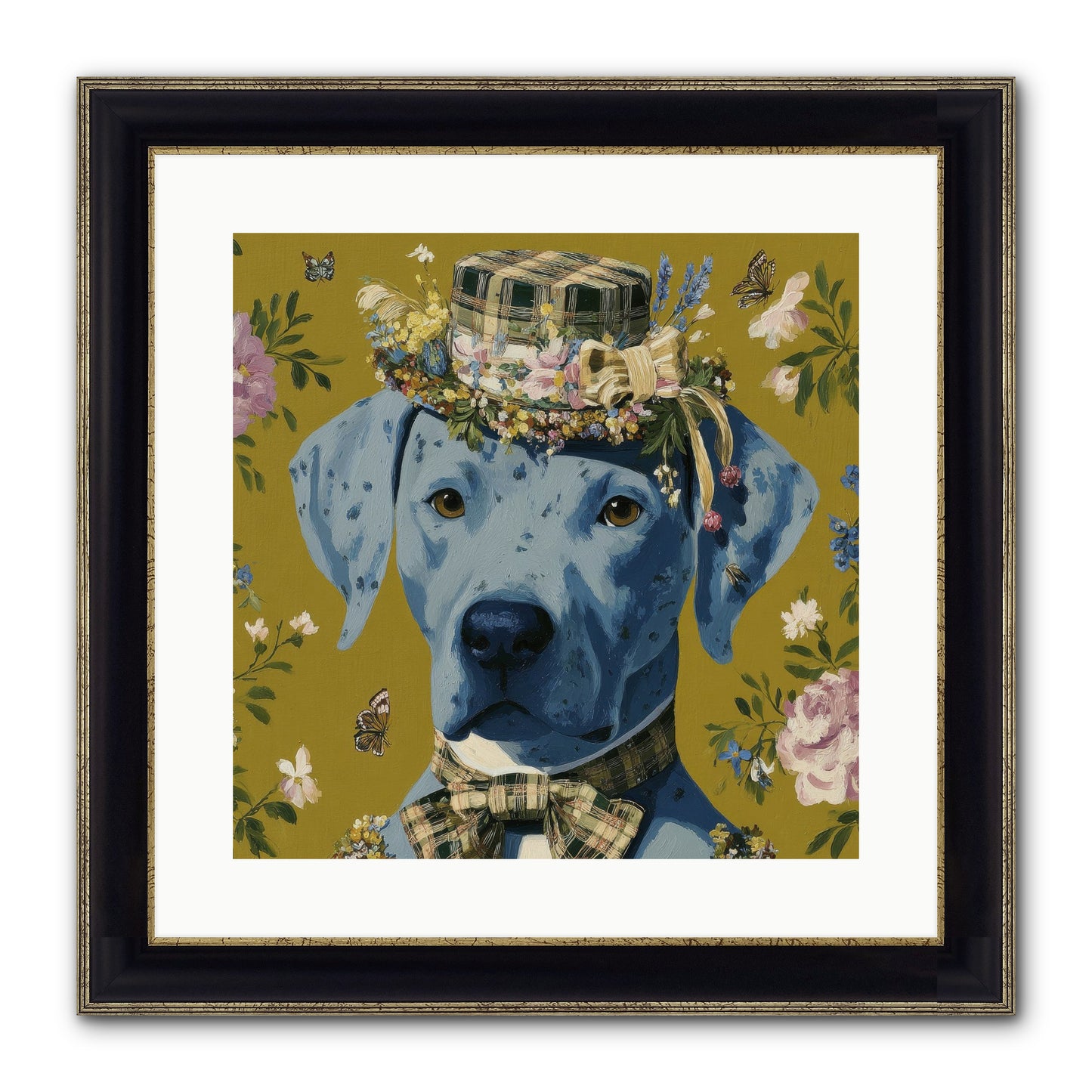 Whispers Of The Woodland Framed Print - Black & Gold 16x16