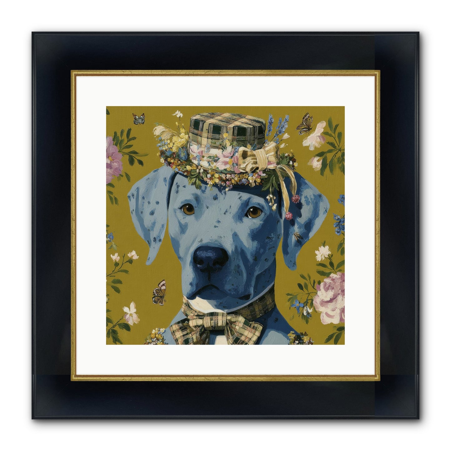 Whispers Of The Woodland Framed Print - Wide Black w/Gold 16x16