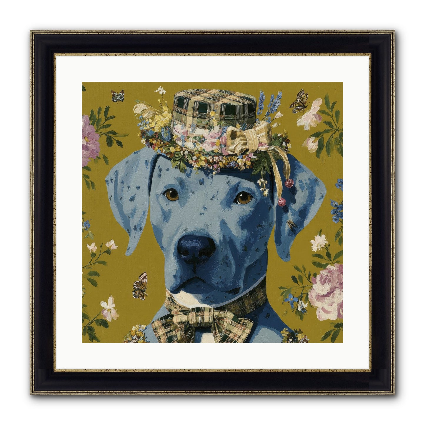 Whispers Of The Woodland Framed Print - Black & Gold 20x20